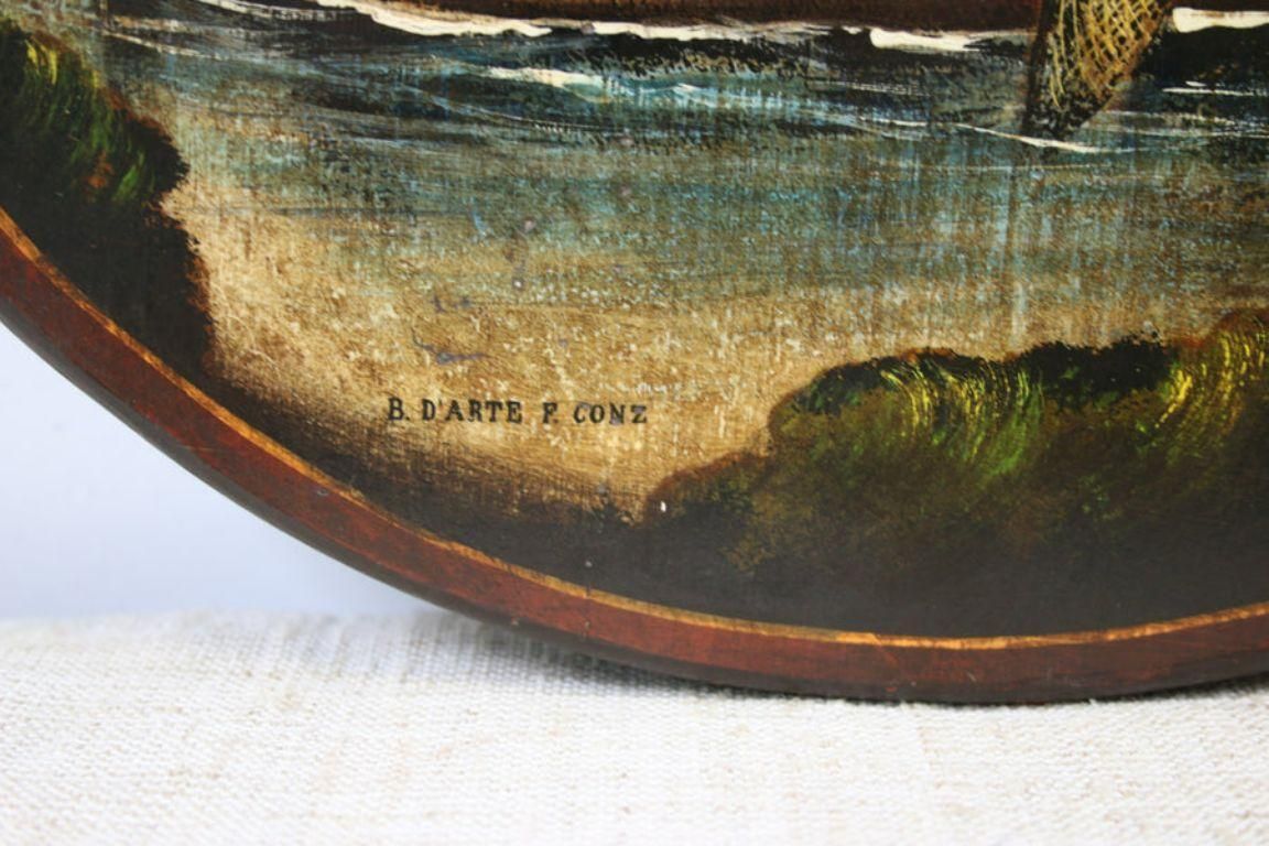 2 France Handpaint Wallplates With Hunting Scene From 1900 photo Art