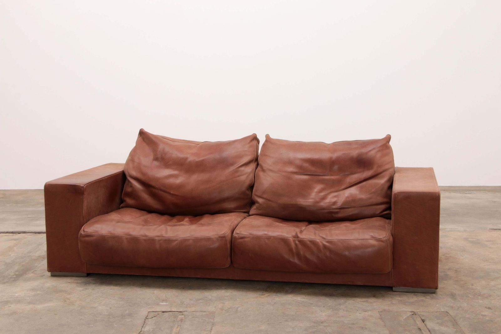 Paola Navone By Baxter Italy Gognac Color Sofa Model Budapest photo for sale