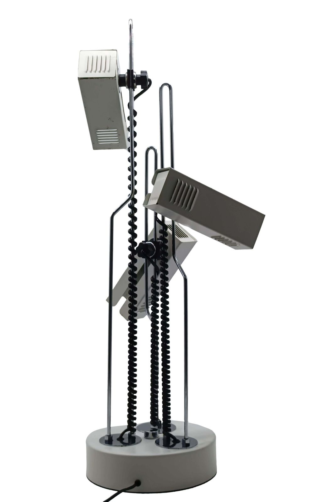 Joe Colombo Attrib. Table Lamp With 3 Adjustable Lights, Italy 1970s photo furniture