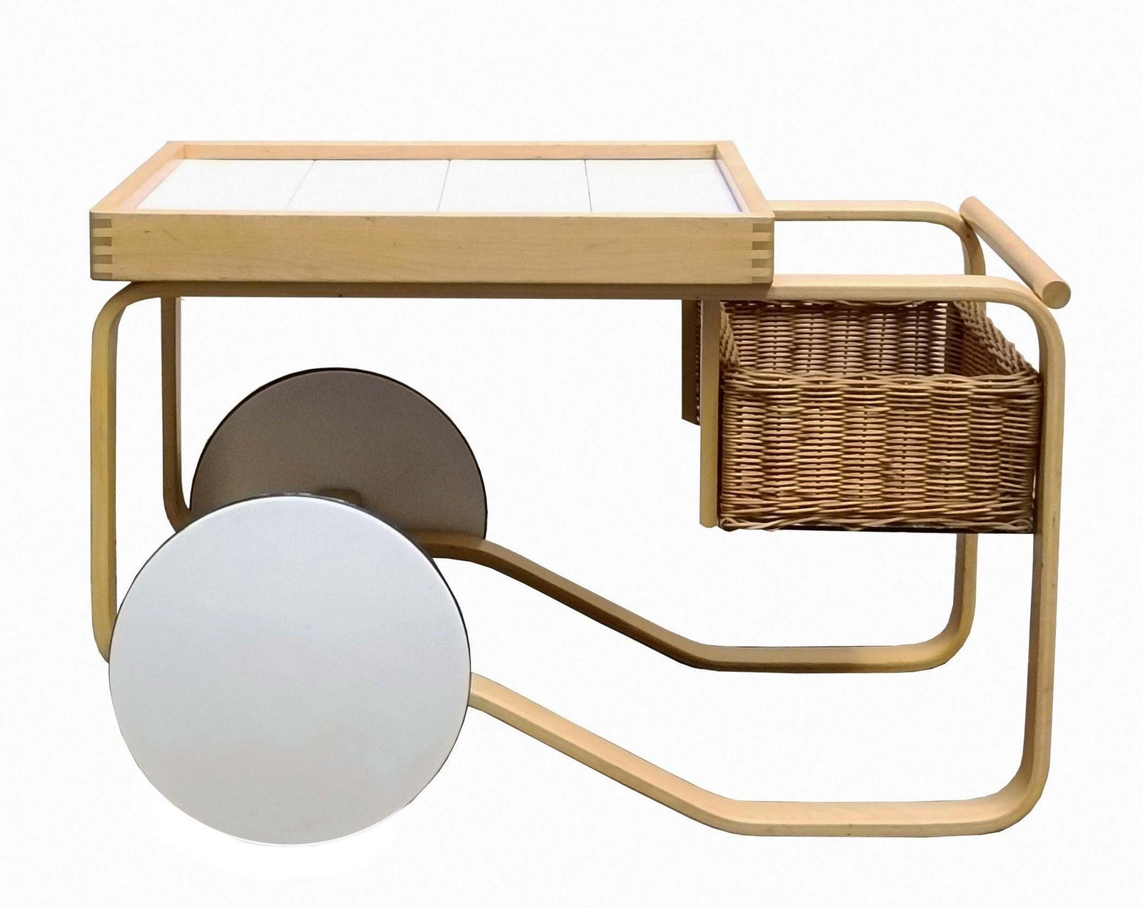 Alvar  Aalto For Artek Cart "900" In Birch And Tile, Finland 1970s photo furniture