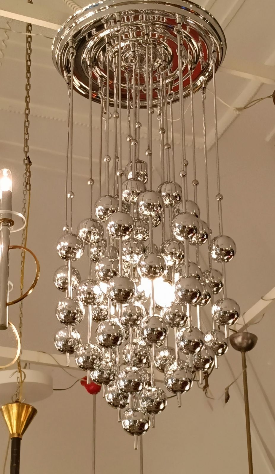 Verner Panton For J.Luber Chandelier "Ball," Denmark 1970s photo buy
