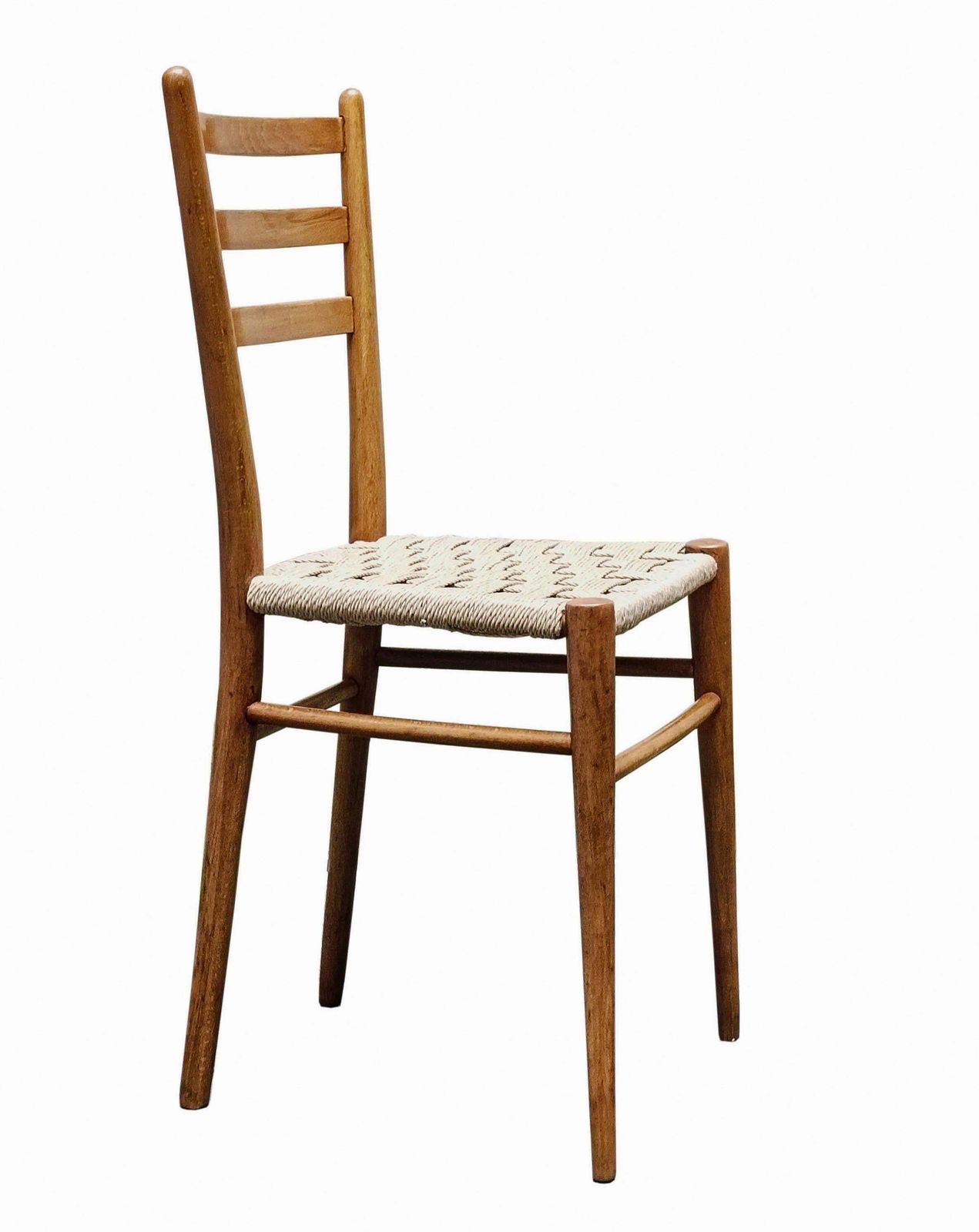 F.Lli Levaggi Gruppol Of 4 Chiavarina Chairs Mod. Gobbetta, Italy 1960s photo buy