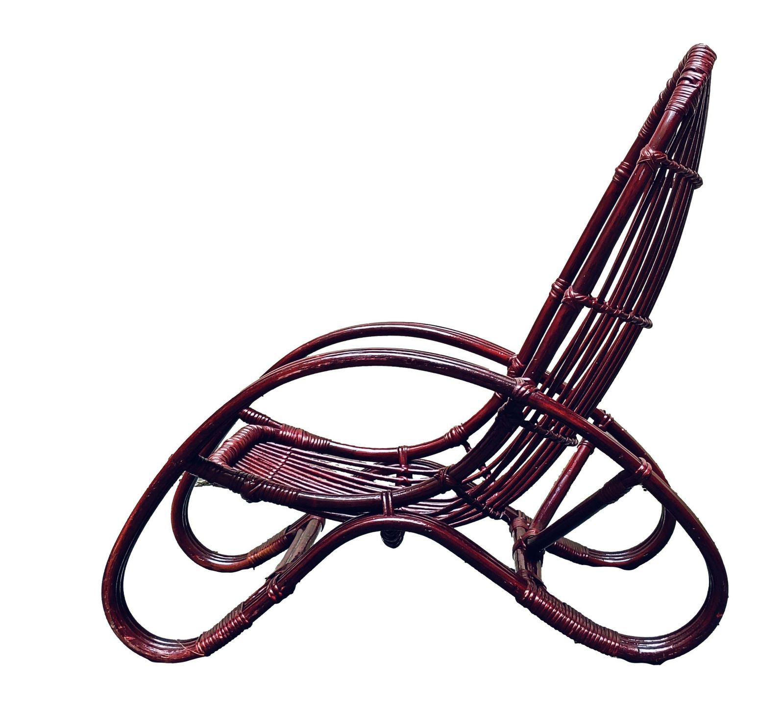 Tito Agnoli Rattan And Bamboo Lounge Chair, Italy, 1960s photo vinterior