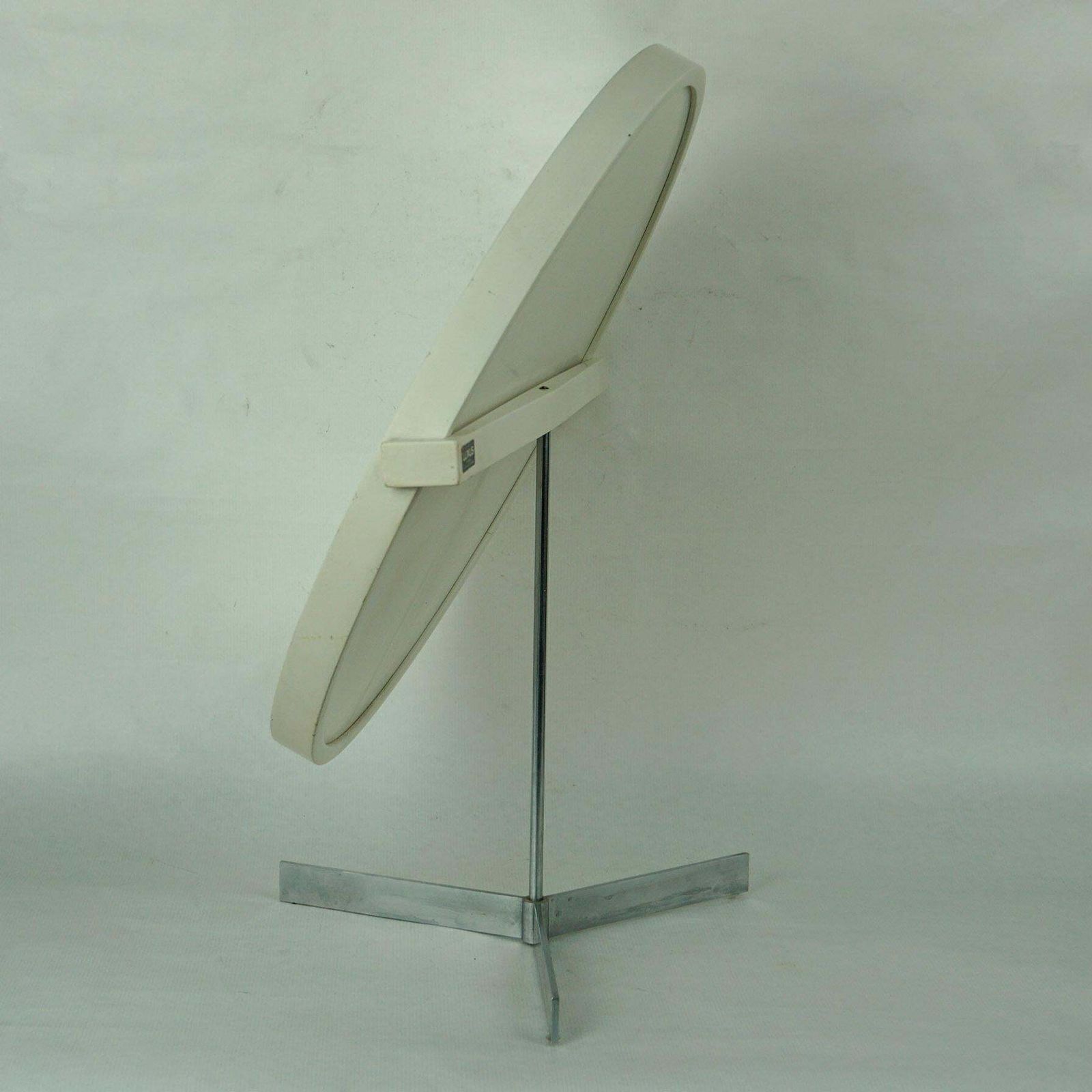 White Scandinavian Modern Table Mirror By U. And O. Kristiansson For Luxus photo for sale