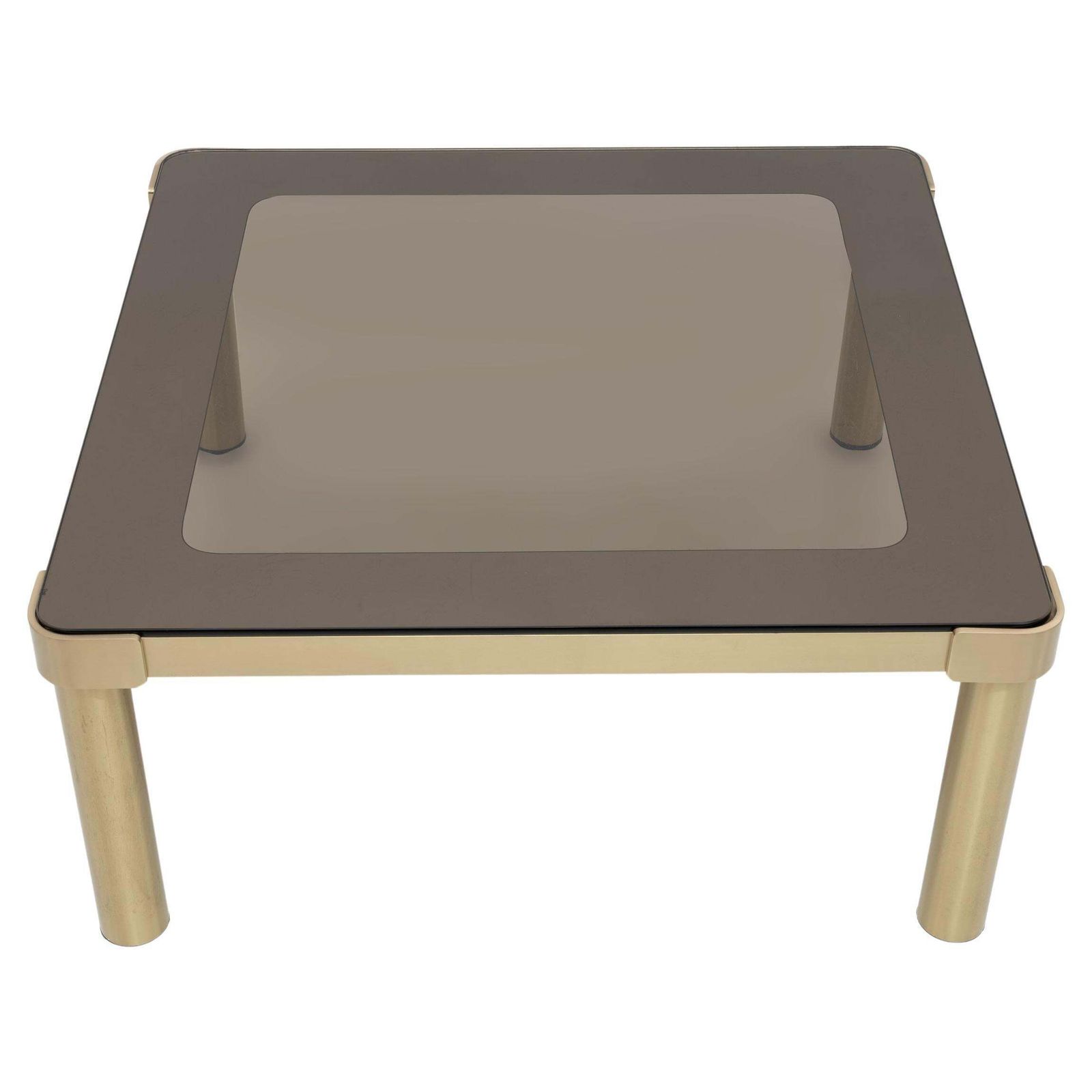 Luciano Frigerio Mid Century Modern Italian Brass And Glass Coffee Table, 1970s