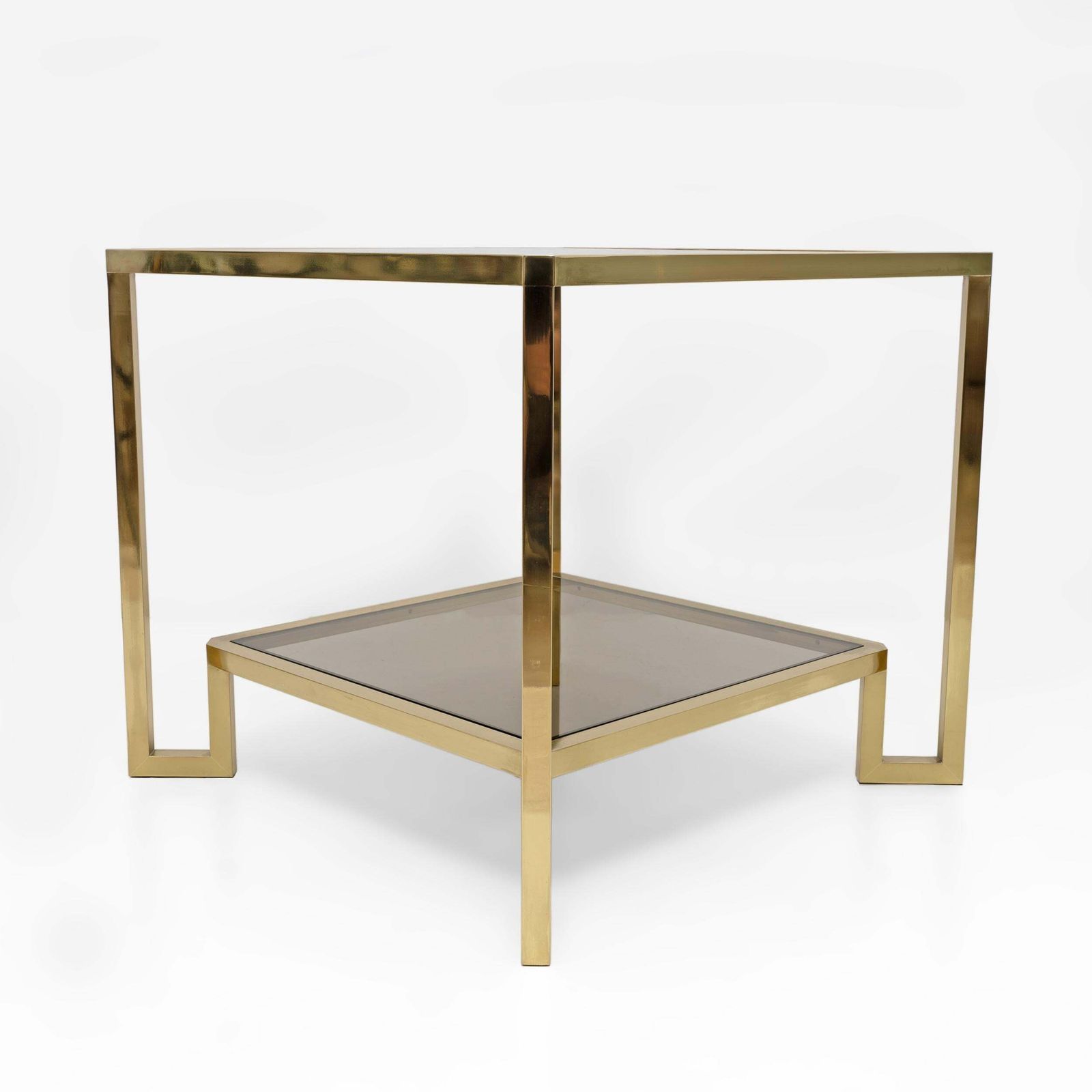 Guy Lefevre Square Brass Coffee Table For Maison Jansen, France 1970s photo 2573.0