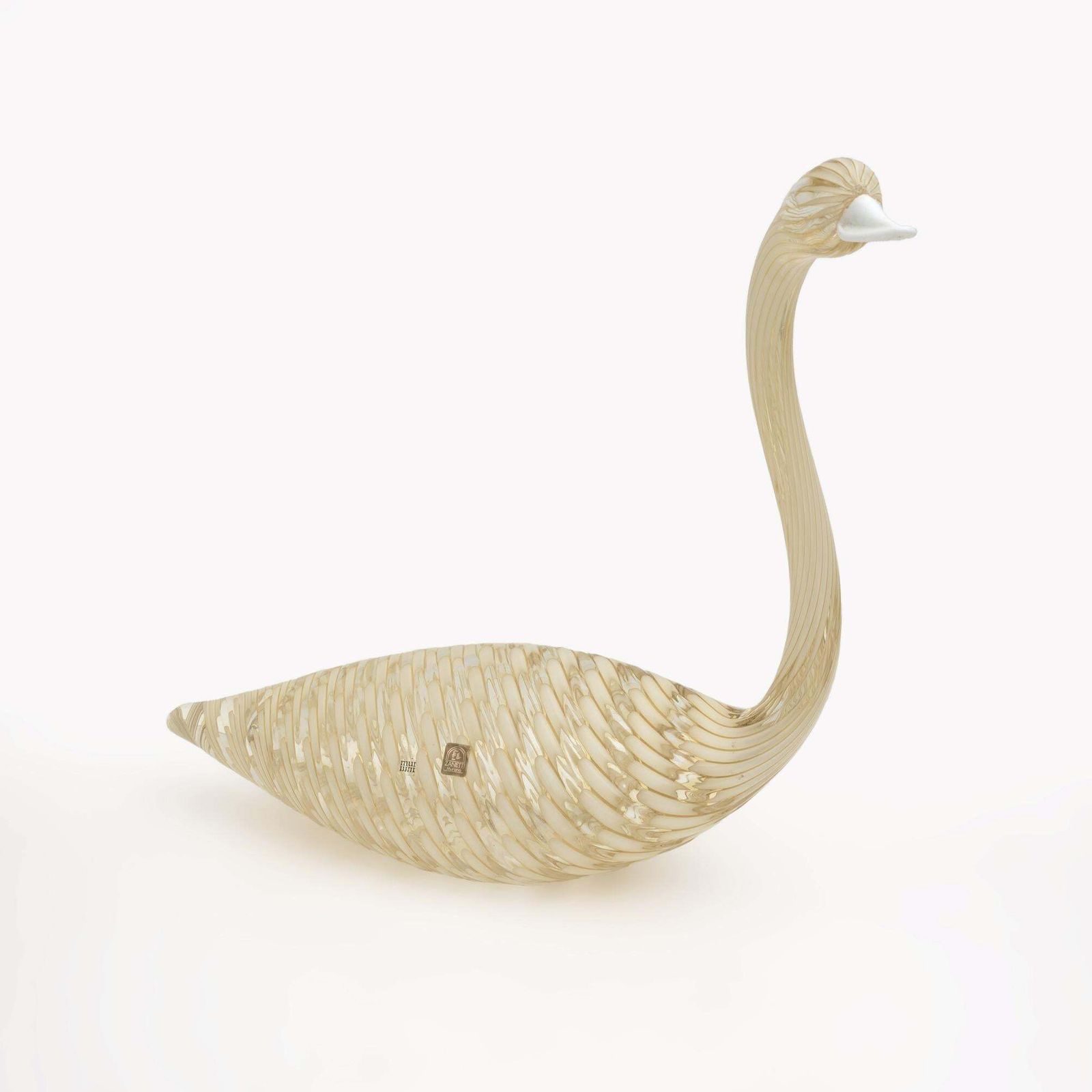 Licio Zanetti Mid Century Modern Murano Blown Glass Swan photo furniture
