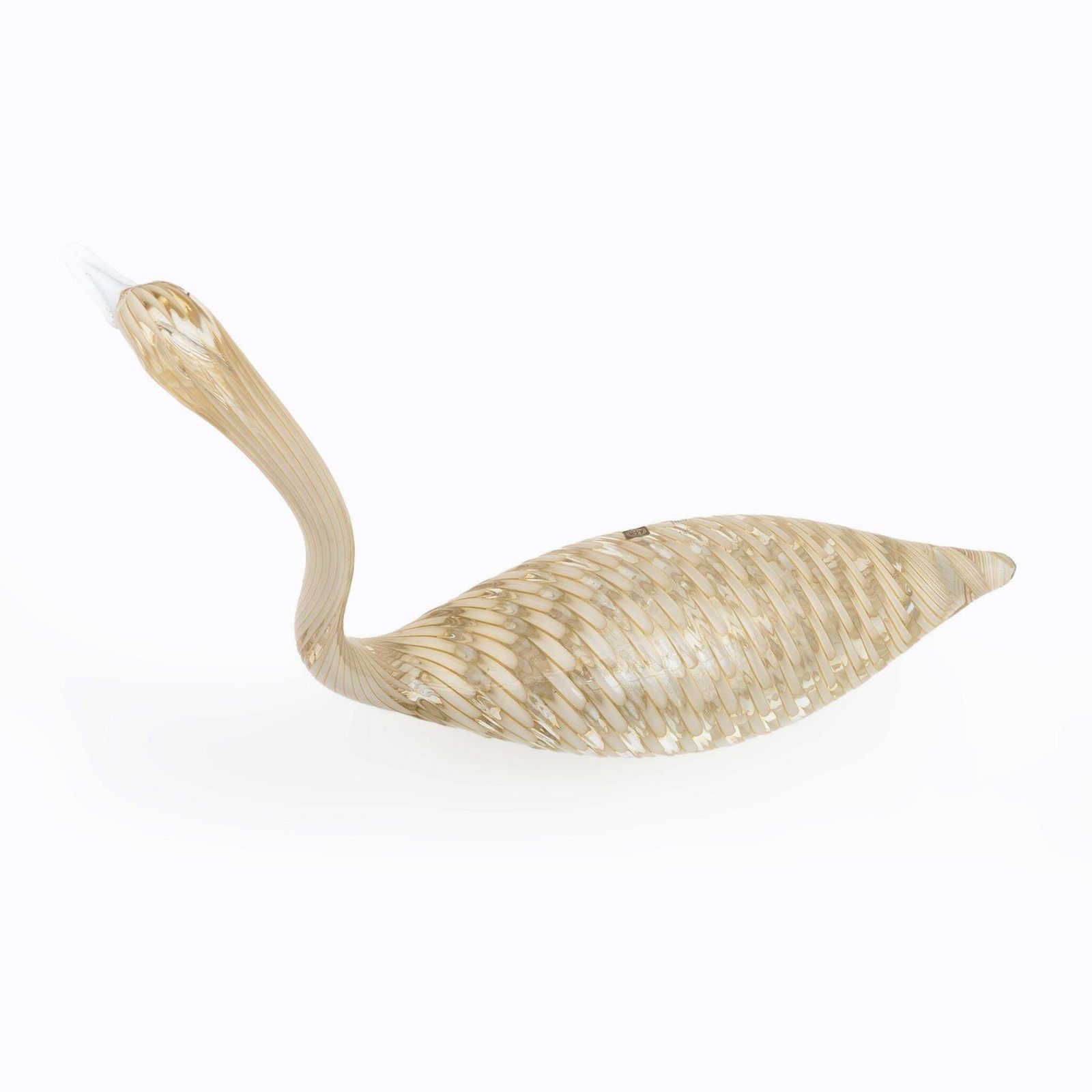 Licio Zanetti Mid Century Modern Murano Blown Glass Swan photo vinterior