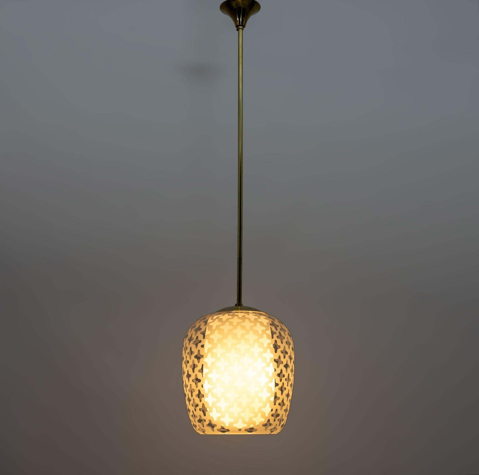 Mid Century Cora Pendant Lamp By Wilhelm Wagenfeld For Peill & Putzler, 1950s photo vinterior