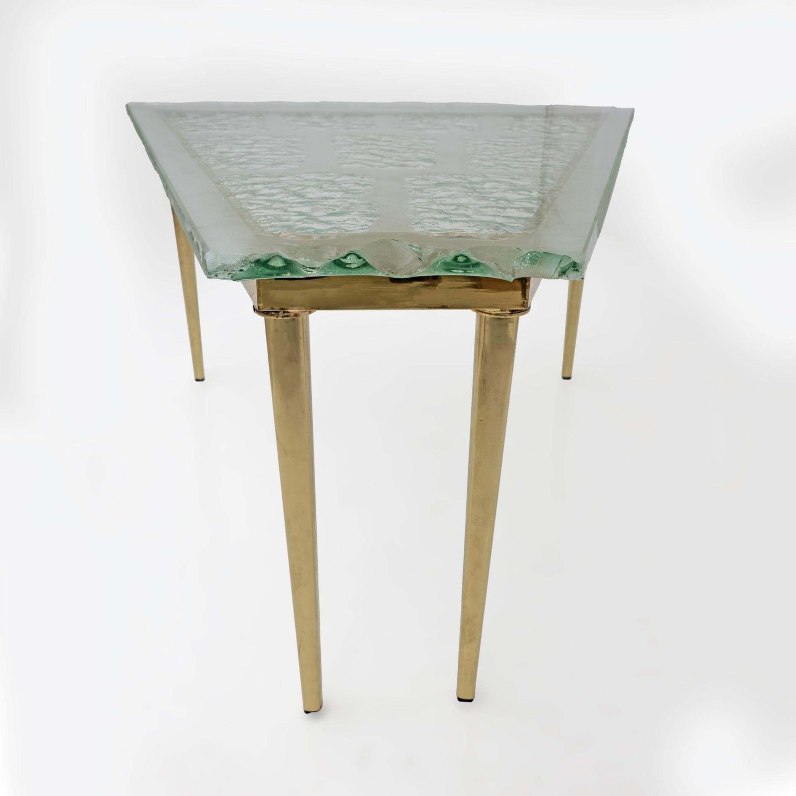Mid Century Modern Chiseled Glass Coffee Table Attr. Max Ingrand By Fontana Arte photo Furniture