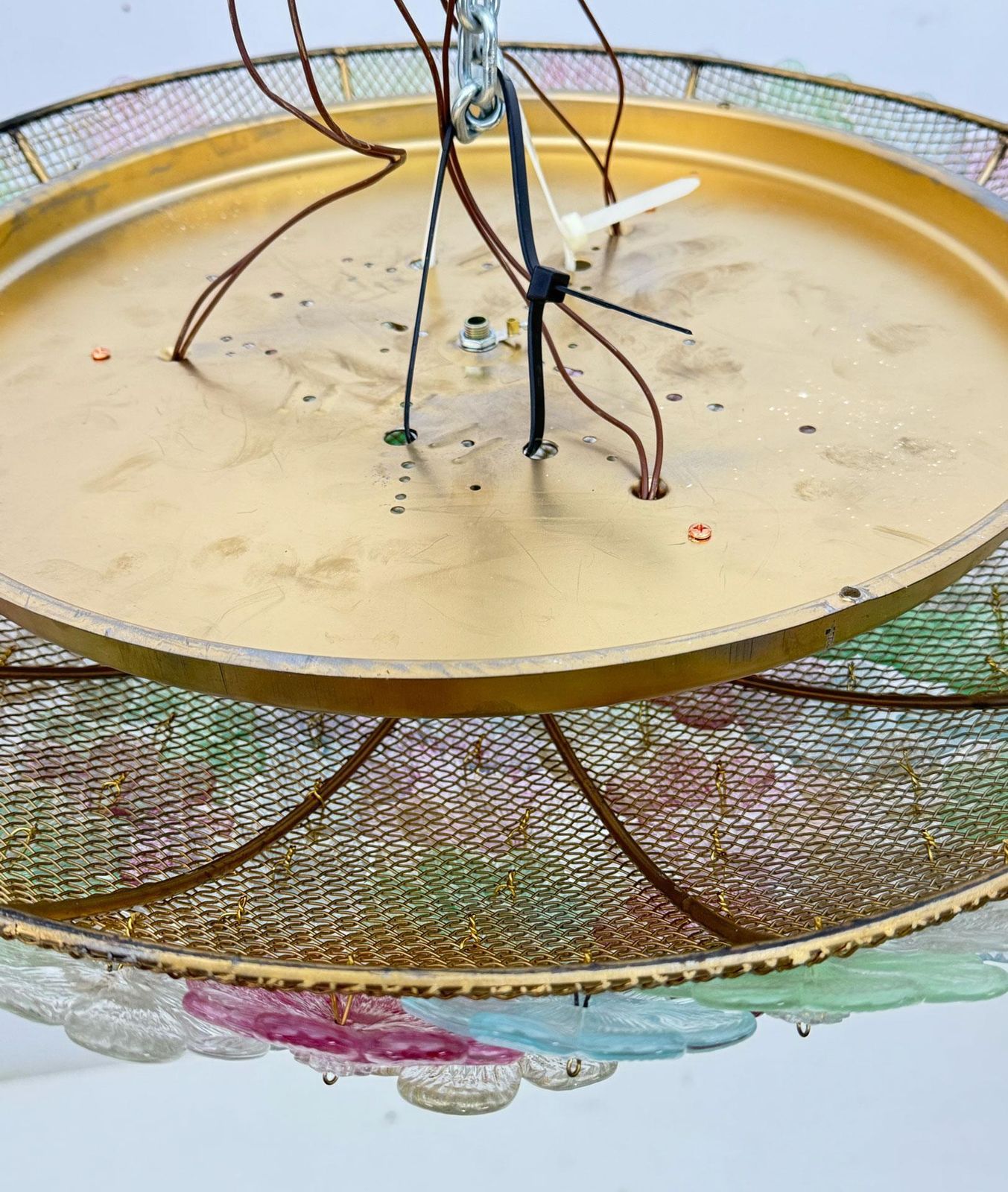 photo for sale Attributed To Barovier & Toso Mid Century Modern Murano Glass Ceiling Light, 50s