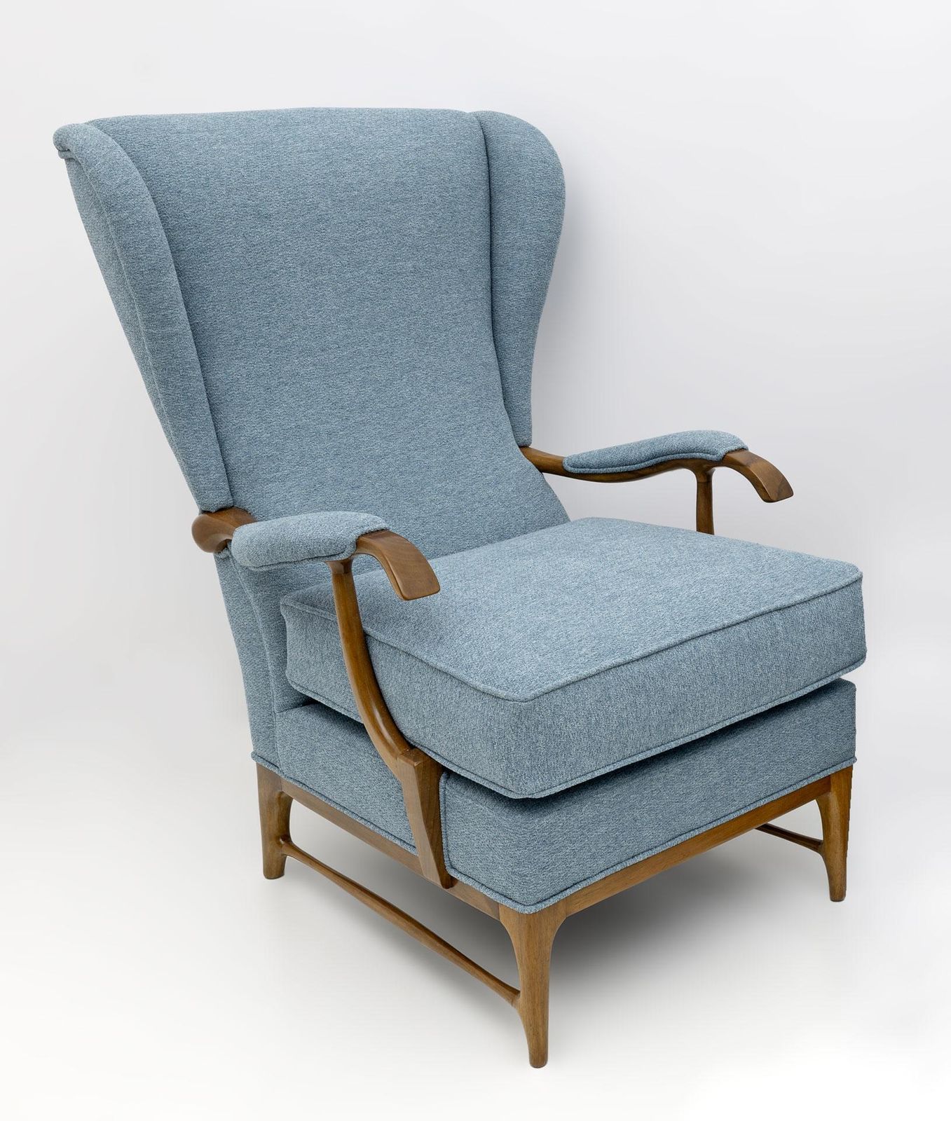 Pair Of Paolo Buffa Mid Century Modern Italian Bouclè Armchairs By Framar, 1950s photo furniture