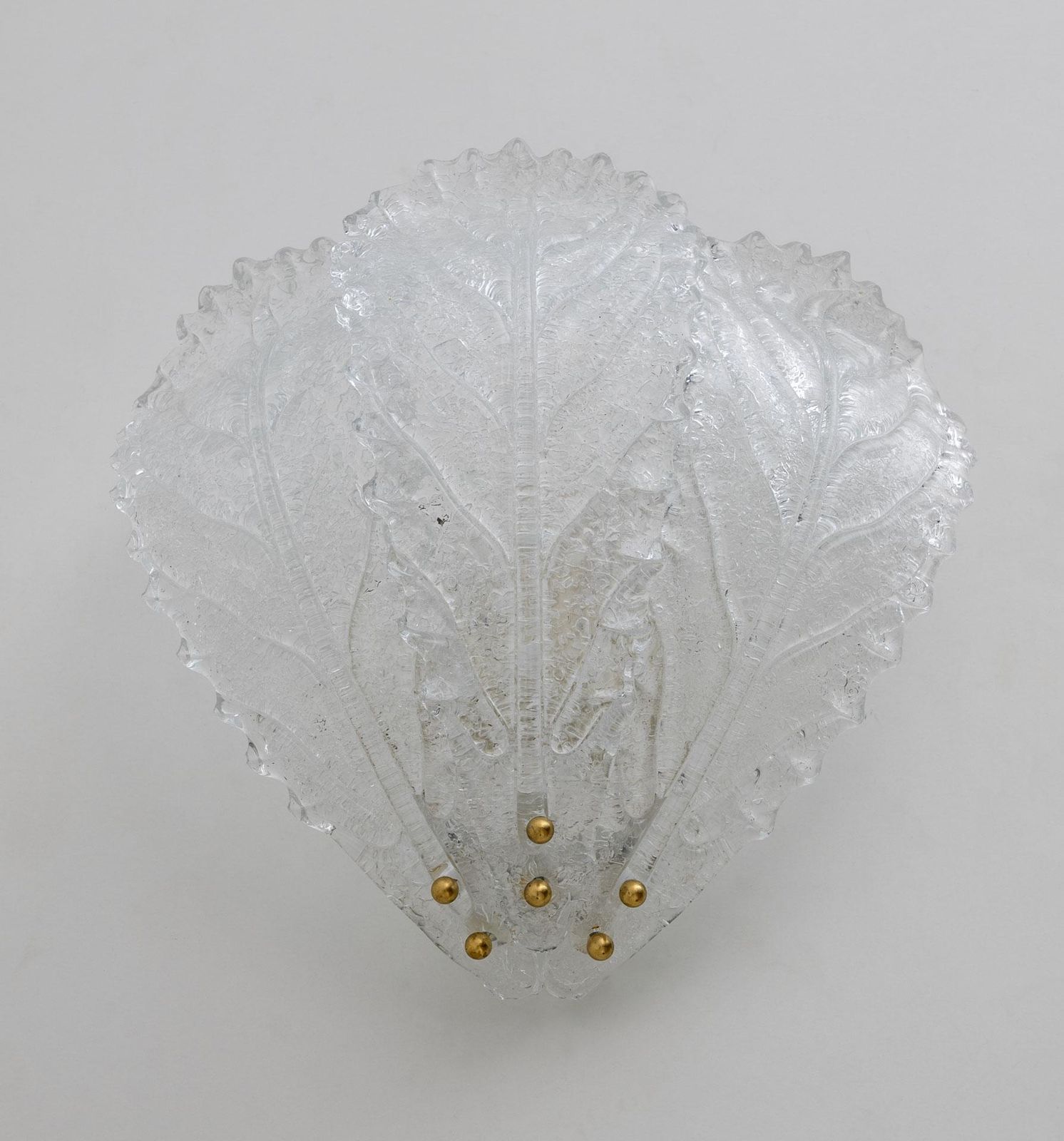 Set Of Three Mid Century Modern Italian Murano Glass Sconces By Sylcom, 60s photo vinterior