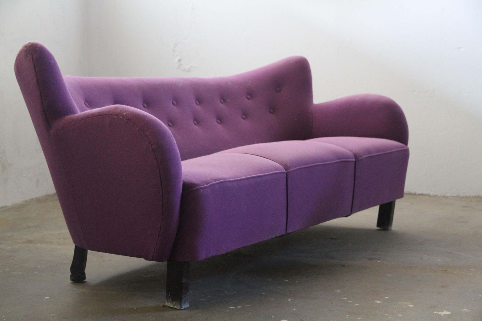 Danish 1930s Club Sofa, Style Of Fritz Hansen & Flemming Lassen photo buy