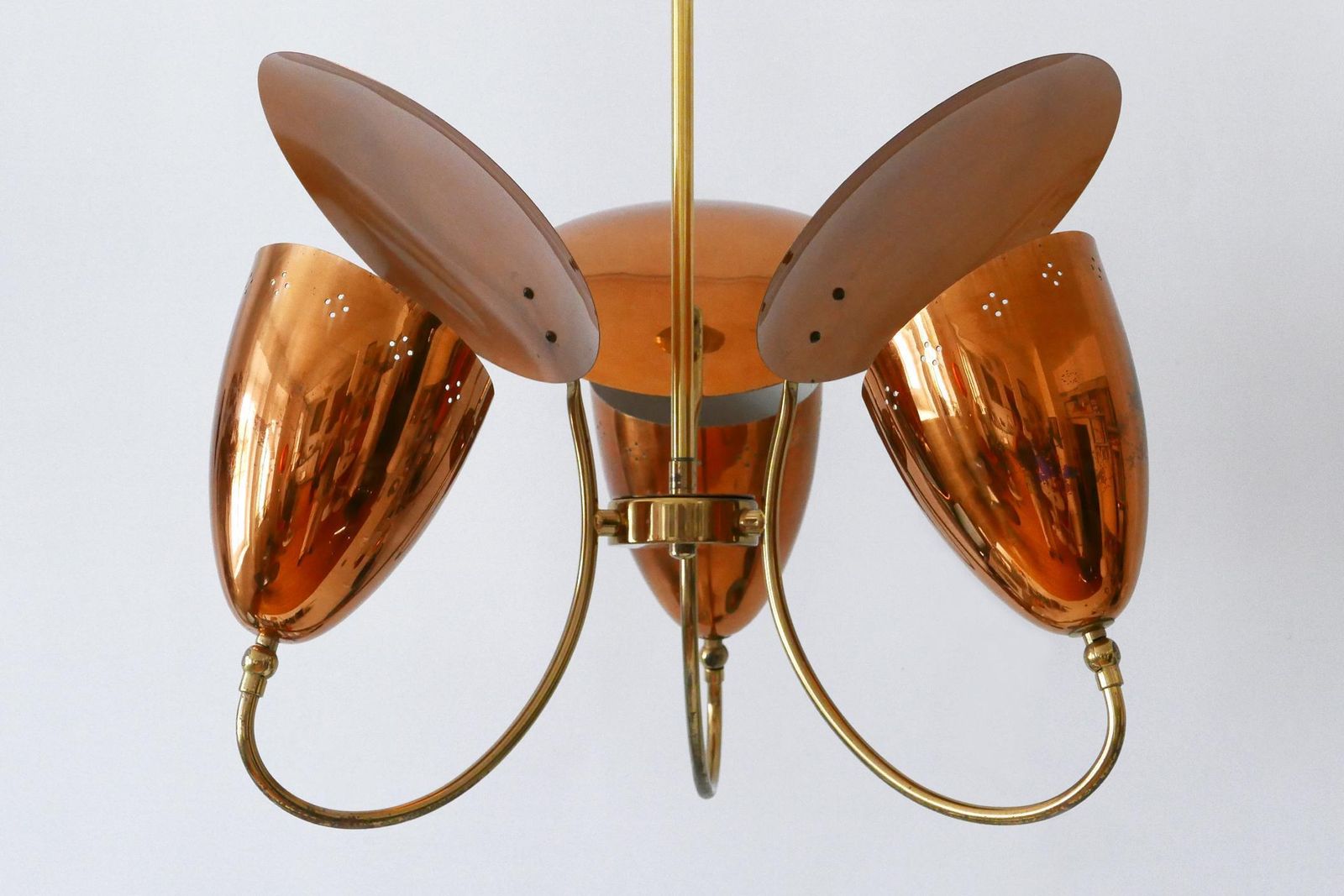 Amazing Mid Century Modern Sputnik Pendant Lamp Or Chandelier Germany 1950s photo vintage