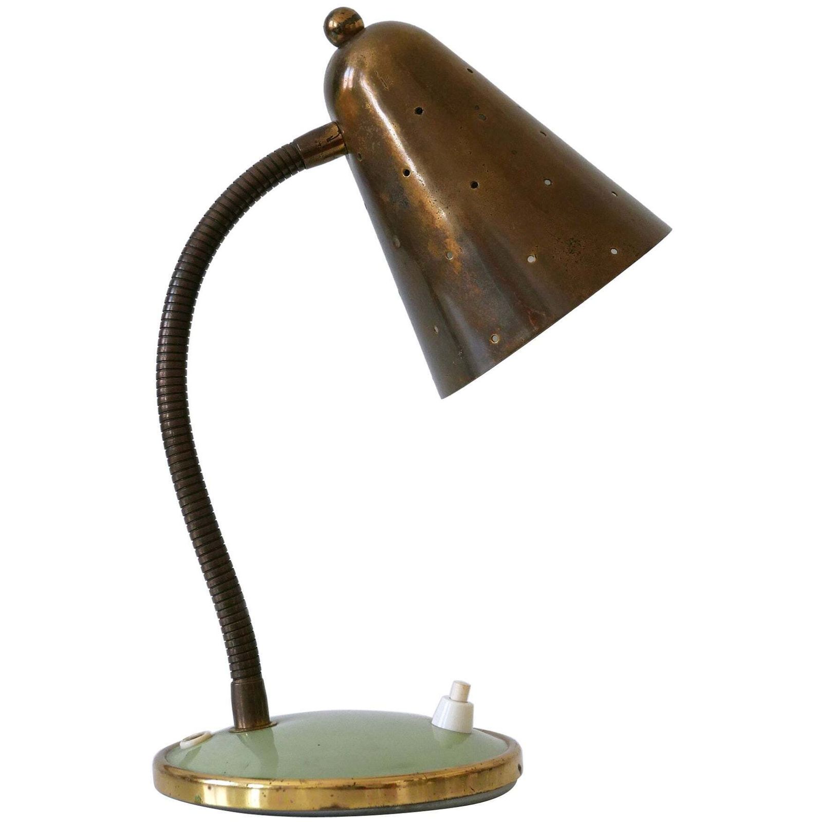 Mid Century Desk Light Or Table Lamp By Vereinigte Werkstätten Germany 1950s
