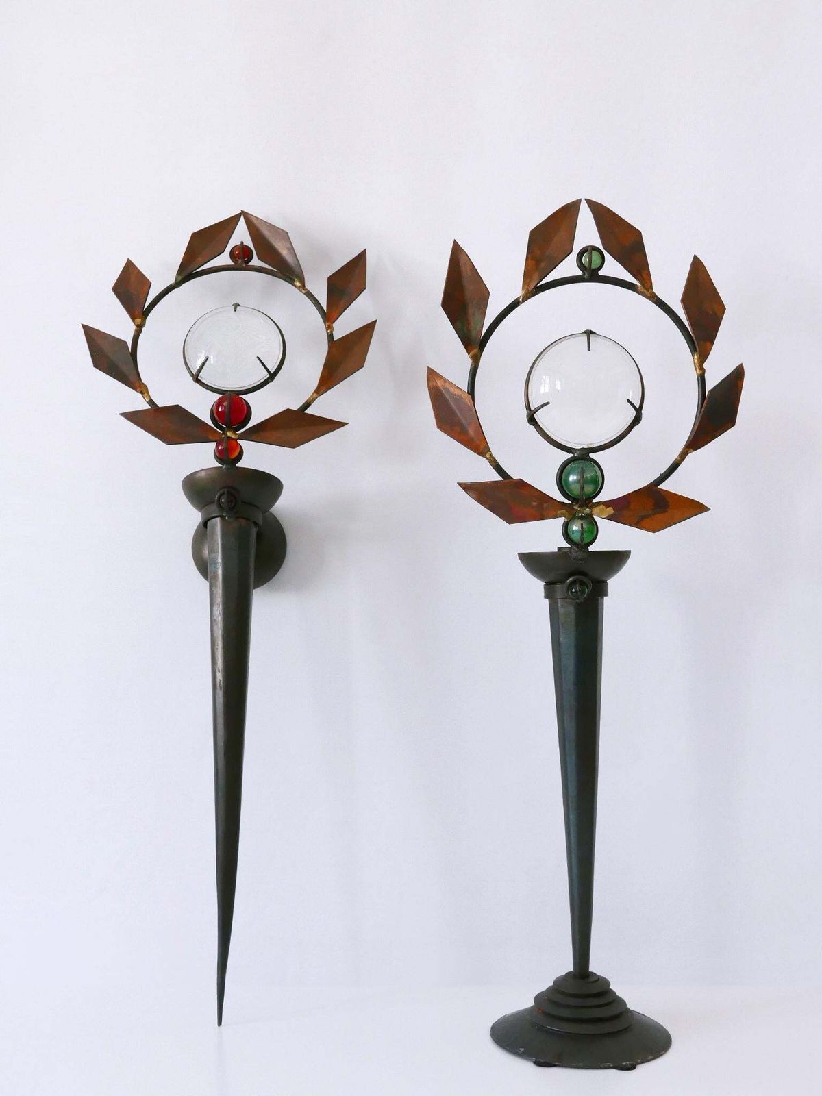 Set Of Two Mark Brazier Jones Candlesticks Model Olympia 1990s, Signed & Dated photo furniture