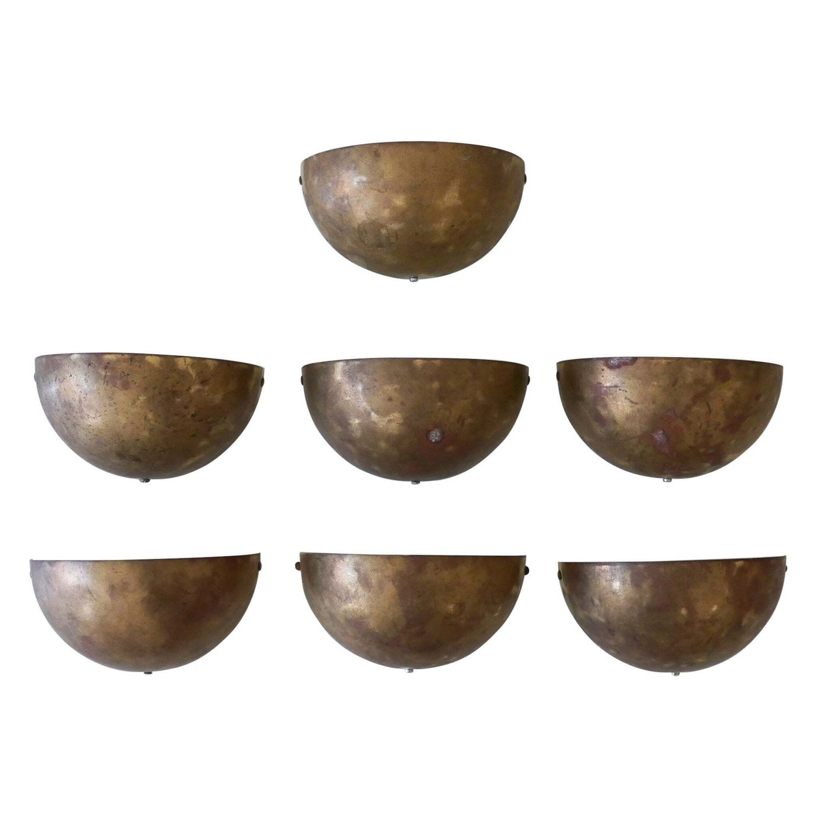 Set Of Seven Mid Century Sconces Or Wall Lights By Bankamp Leuchten Germany