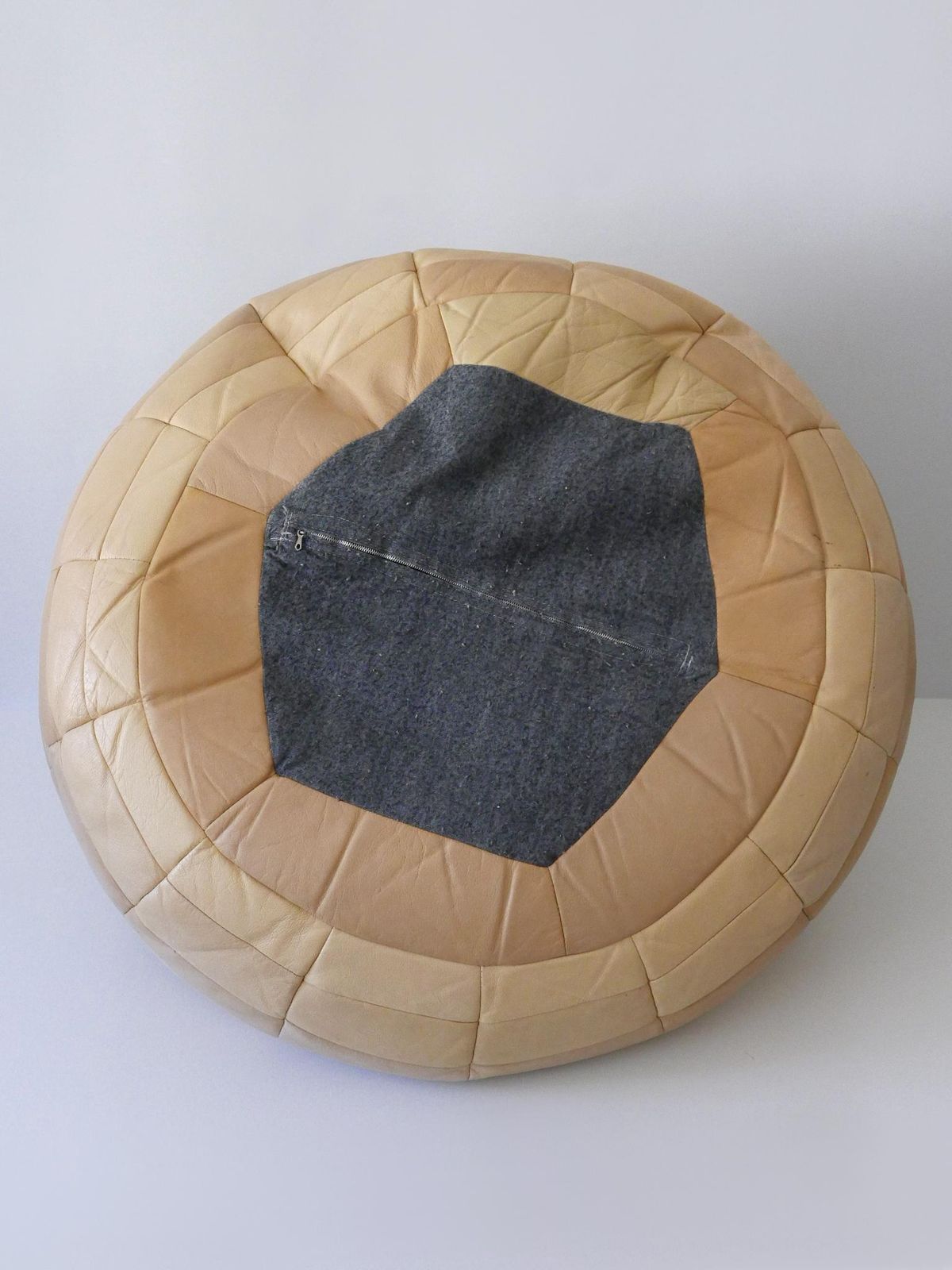 photo buy De Sede Patchwork Leather Beanbag Or Ottoman Switzerland 1970s