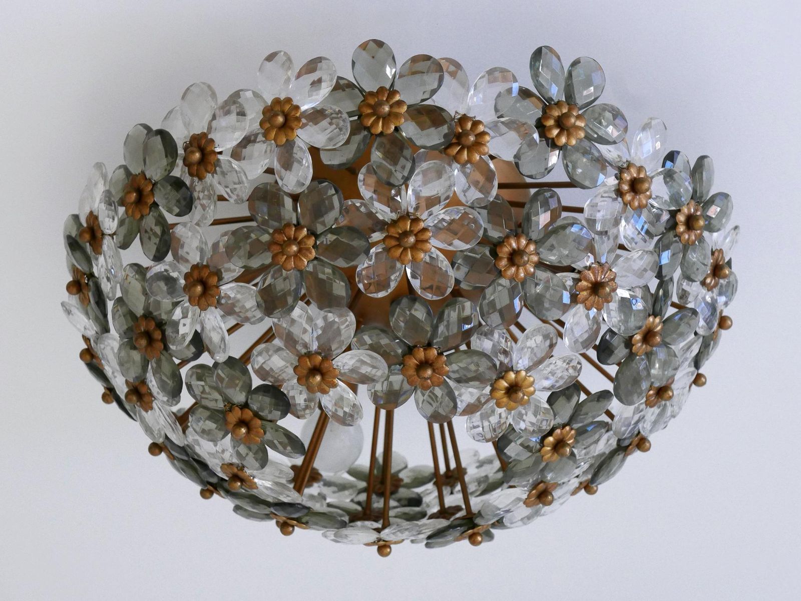 Lighting Amazing Mid Century Ceiling Floral Lamp Or Flush Mount By Banci Firenze 1970s photo