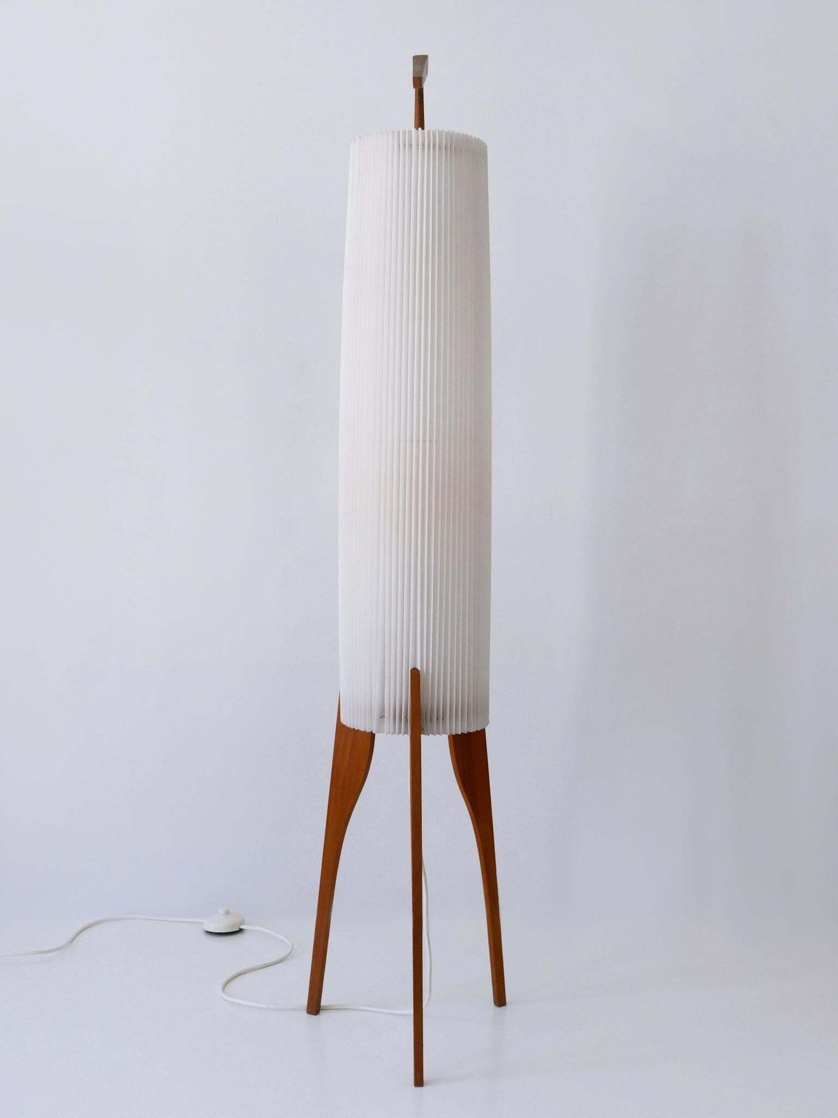 Rare & Elegant Mid Century Modern Two Flamed Scandinavian Floor Lamp 1960s photo for sale