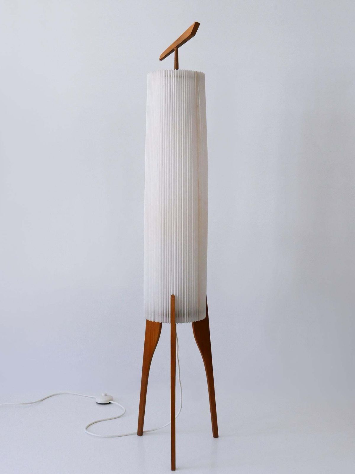 Rare & Elegant Mid Century Modern Two Flamed Scandinavian Floor Lamp 1960s photo 2402.0