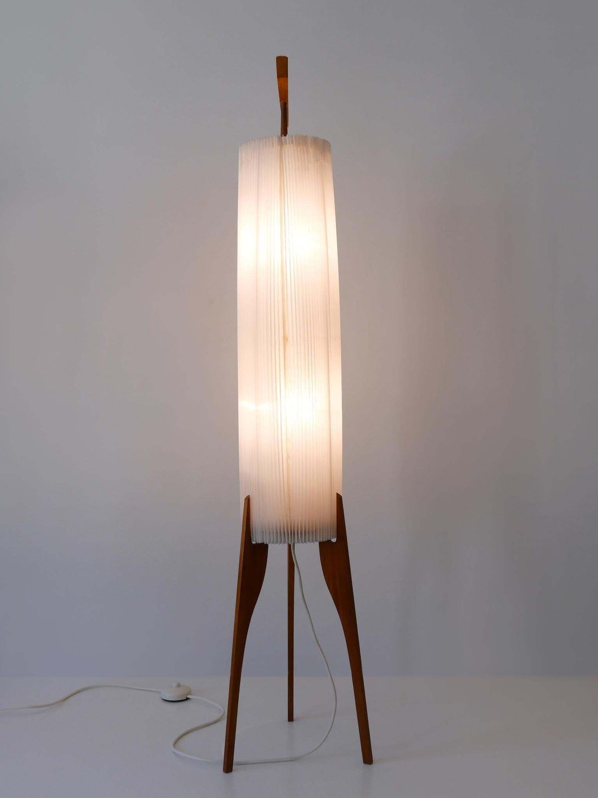 photo for sale Rare & Elegant Mid Century Modern Two Flamed Scandinavian Floor Lamp 1960s