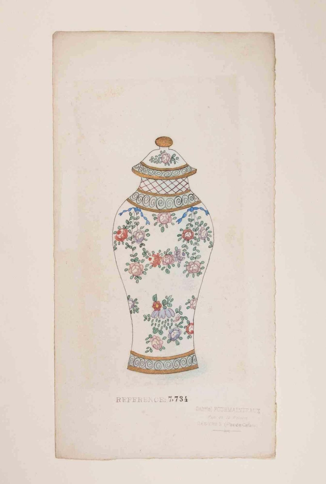 Gabriel Fourmantrauxchinese Vase   Drawing By Gabriel Fourmantraux   1930s1930s