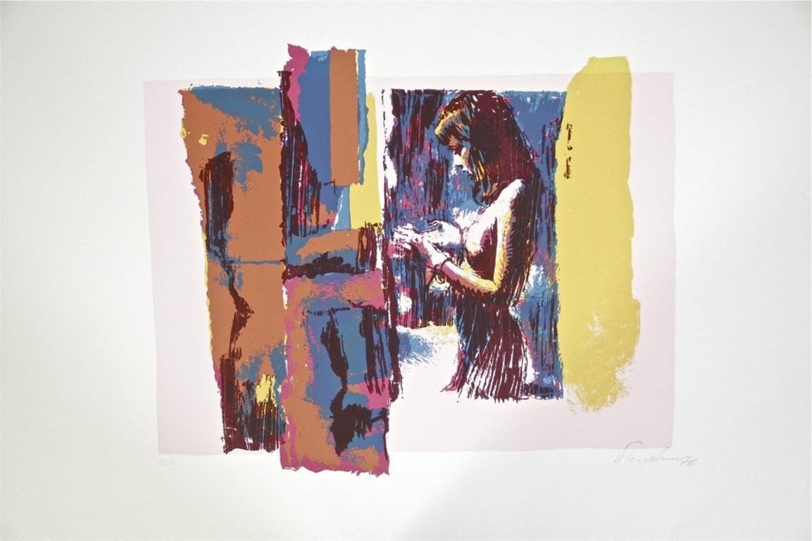 Nicola Simbaripink Nude   Screen Print By Nicola Simbari   19761976