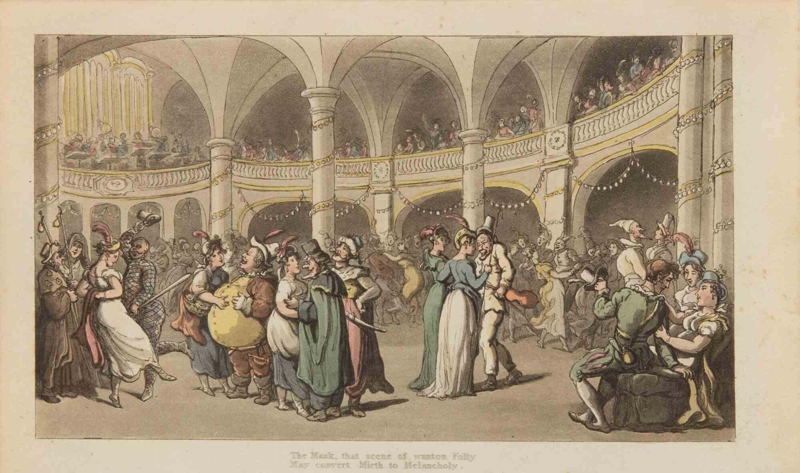 Thomas Rowlandsonthe Mask, That Scene Of Wanton Folly   Etching By Thomas Rowlandson   18171817