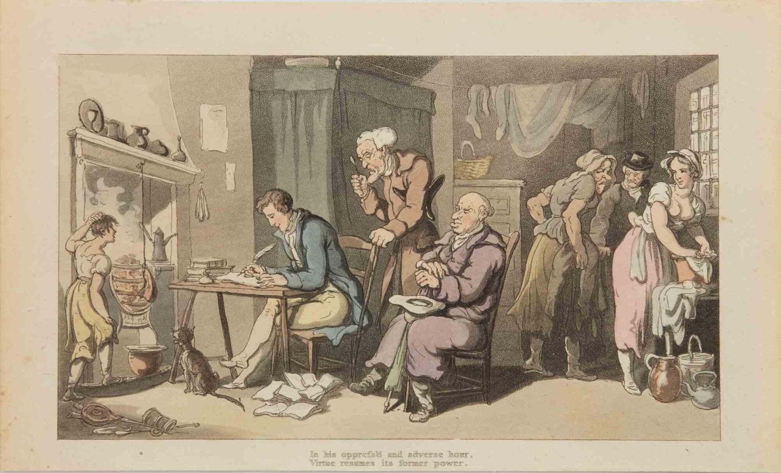 Thomas Rowlandsonin His Opprefs'd And Adverse Hour  Etching By Thomas Rowlandson   18171817