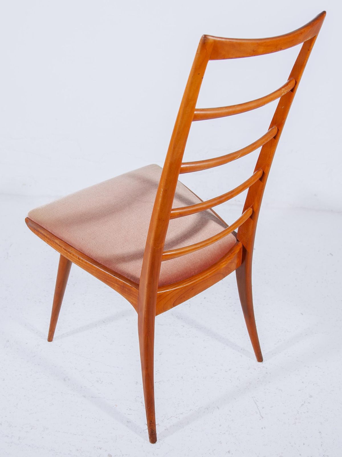 Set Of Four High Back Ladder Dining Chairs Designed By Dettinger, Germany photo vintage