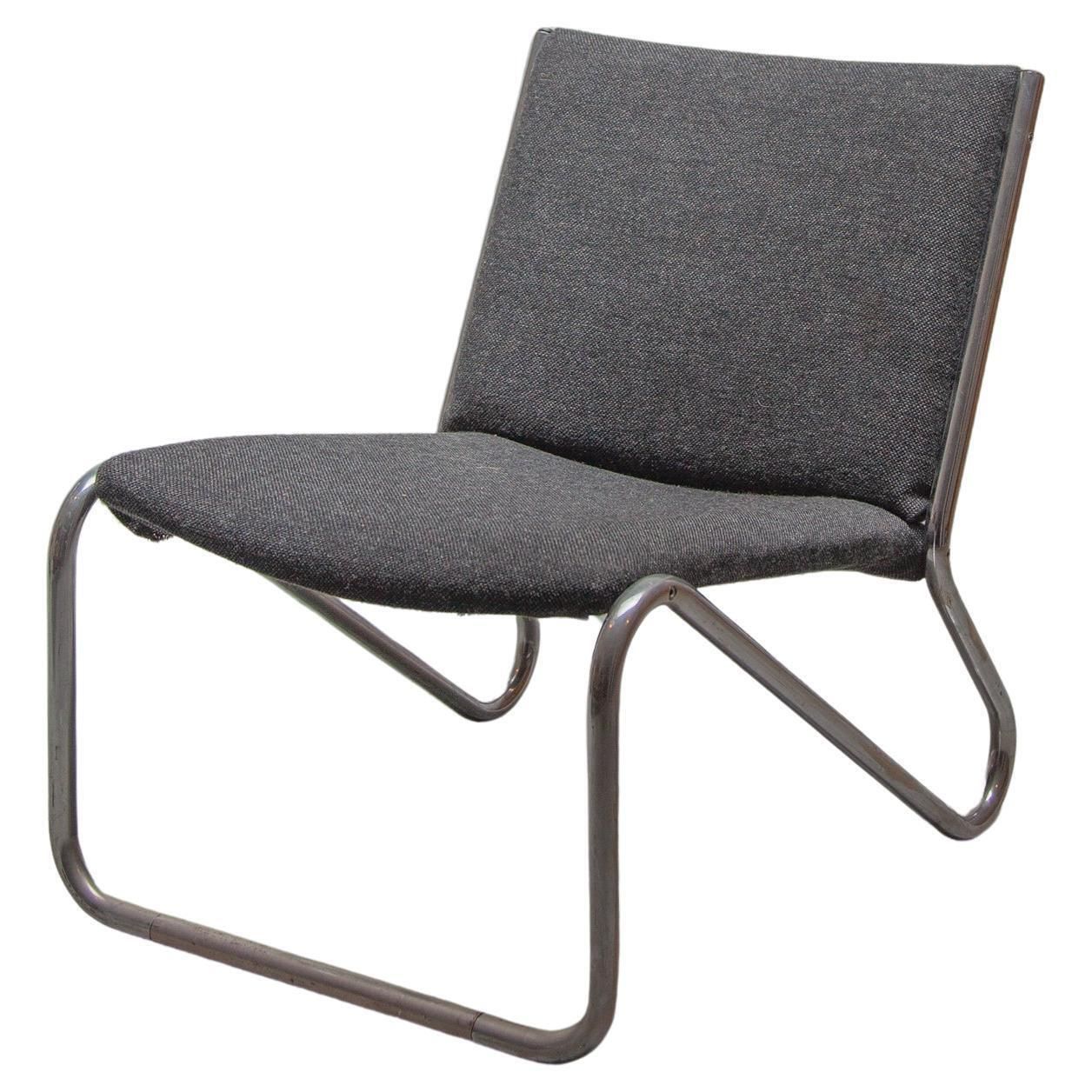 Set Of Five Chrome Tubular Steel Bauhaus Style Lounge Chairs photo furniture