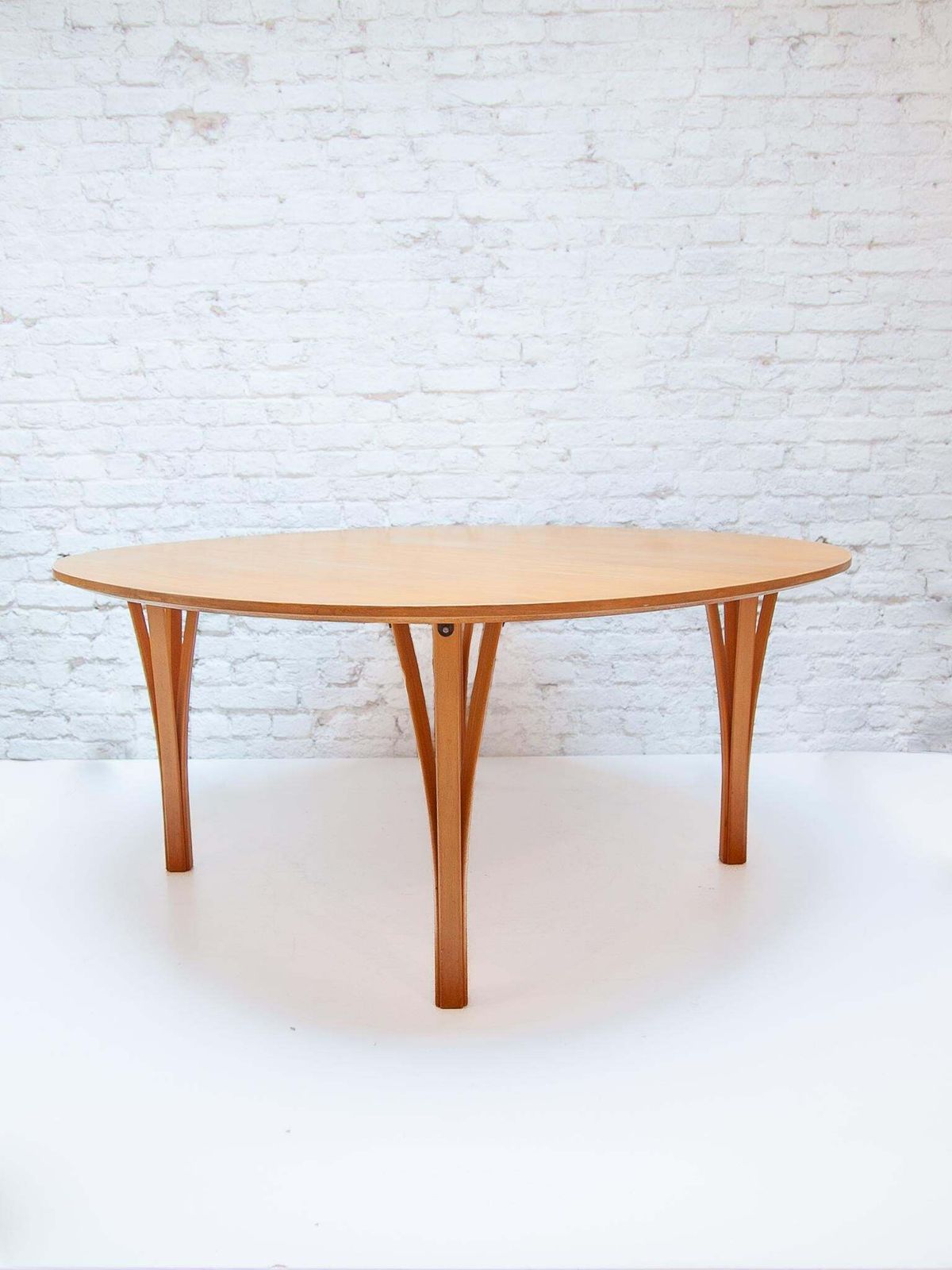 Ellipse Coffee Table By Piet Hein & Bruno Mathsson For Fritz Hansen, 1990 photo vinterior