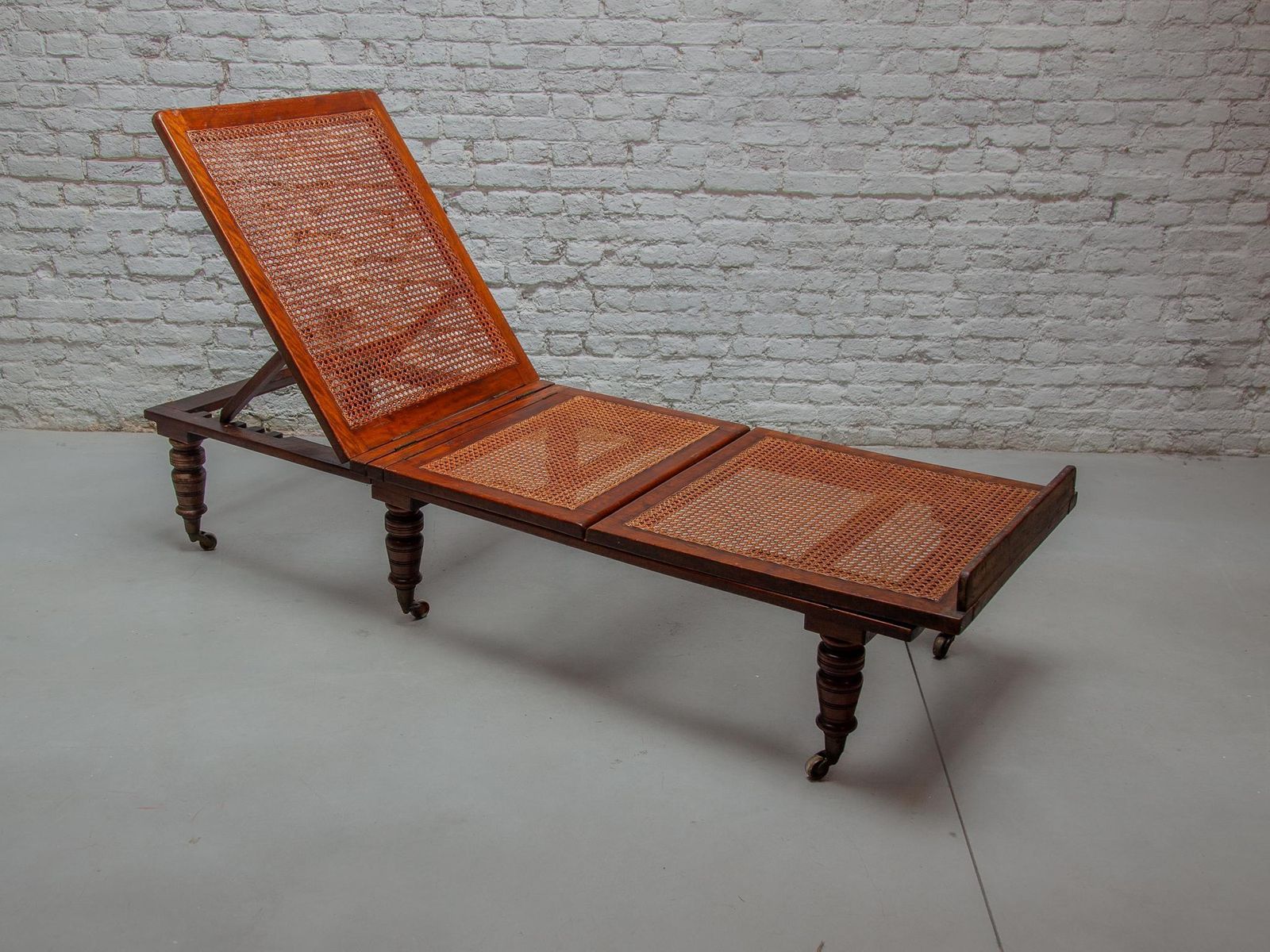 photo buy Antique Exotic Folding & Adjustable Daybed "British Campaign Furniture" London