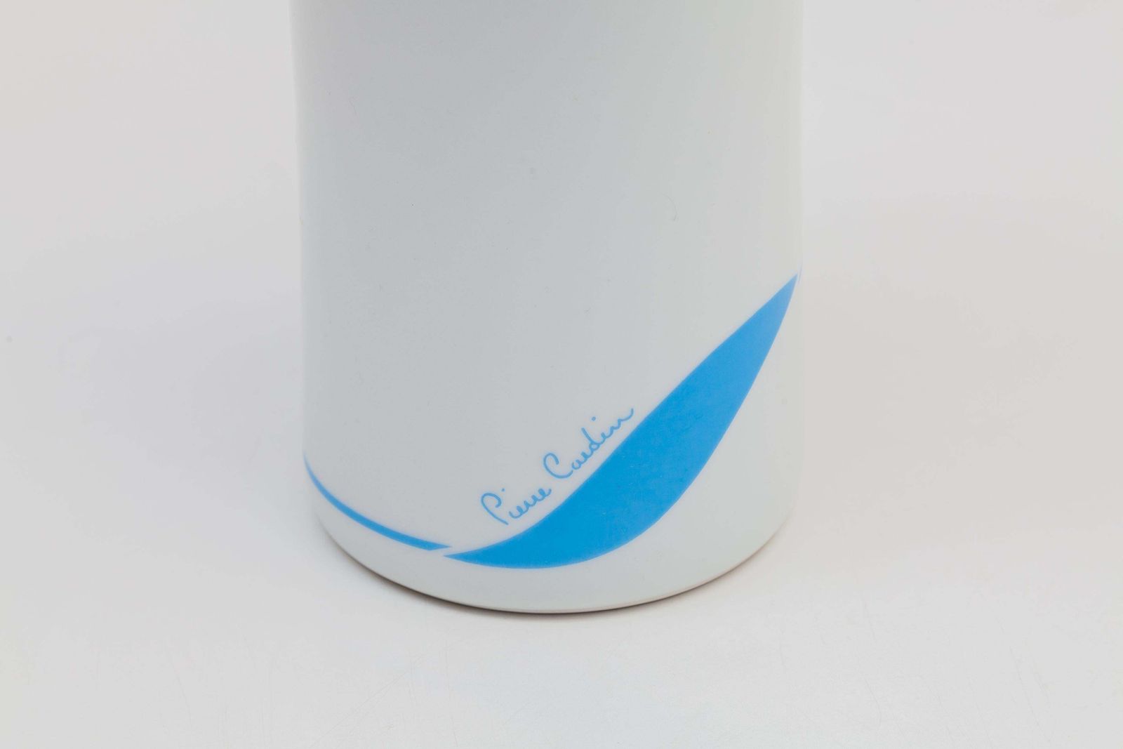 Pierre Cardin Porcelain Vase, Blue Wave, 1960s, France photo vinterior