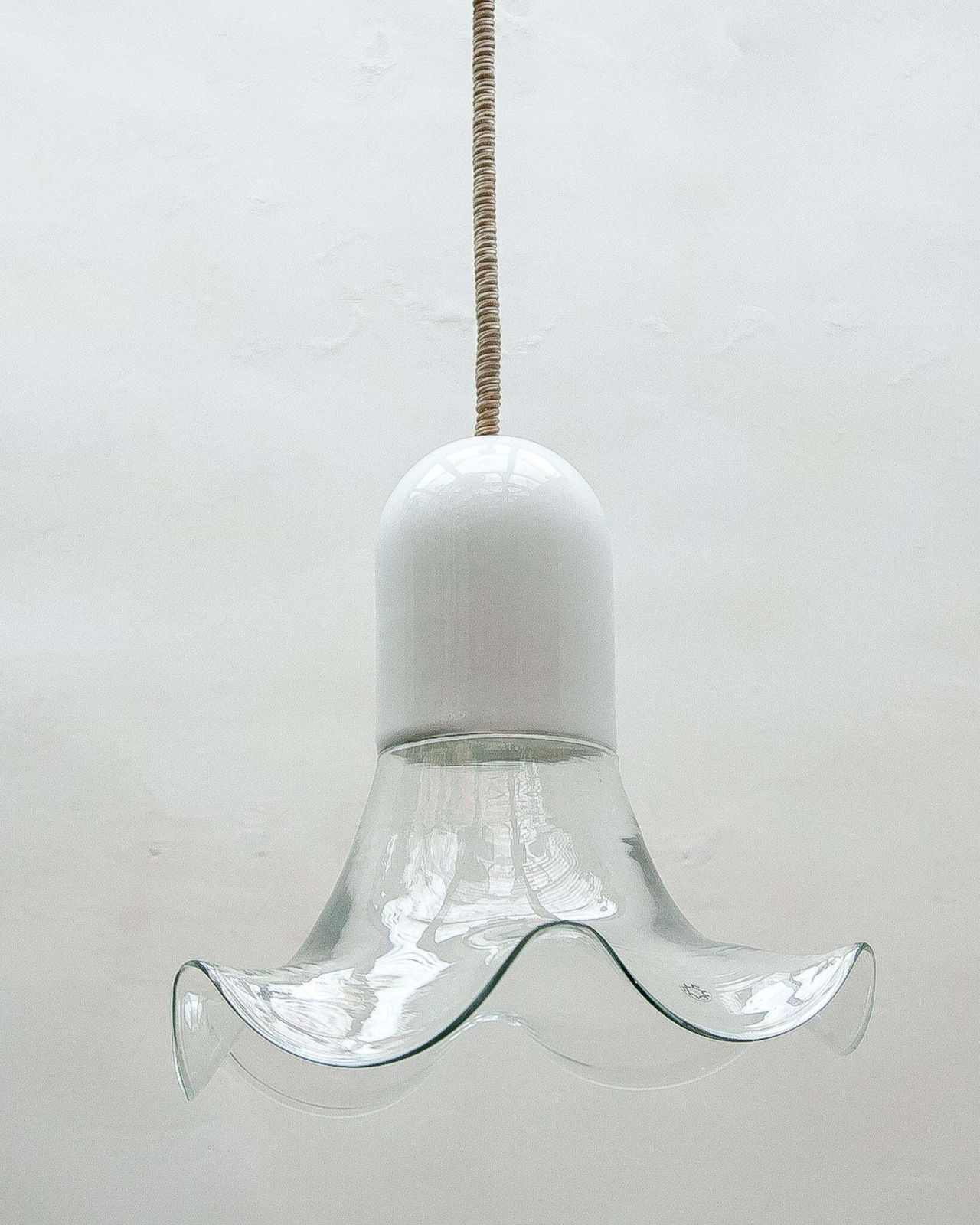 Leucos Clear And Opal Chandelier By Roberto Pamio & Renato Toso, 1970s photo 1603.0