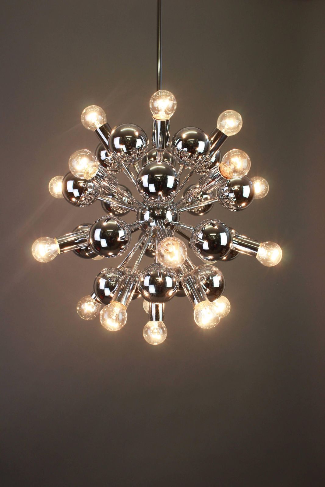 1 Of 3 Large Chrome Space Age Sputnik Chandelier By Cosack, Germany, 1970s photo 1112.0