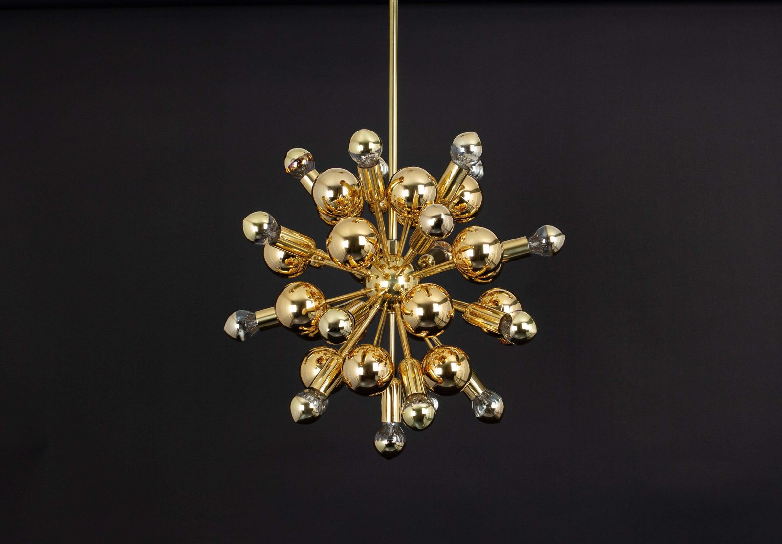 Lighting Rare Brass Space Age Sputnik Chandelier By Cosack, Germany, 1970s photo