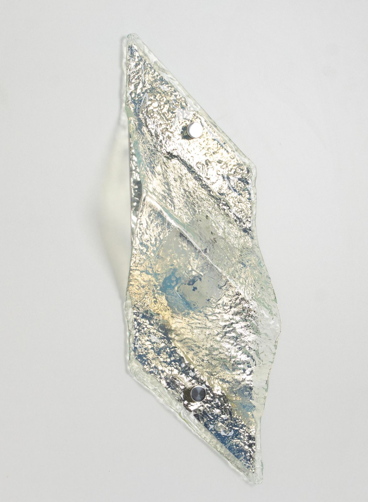 1 Of 7 Large Blue Murano Glass Wall Lamp By Carlo Nason For Mazzega, Italy, 70s photo Lighting