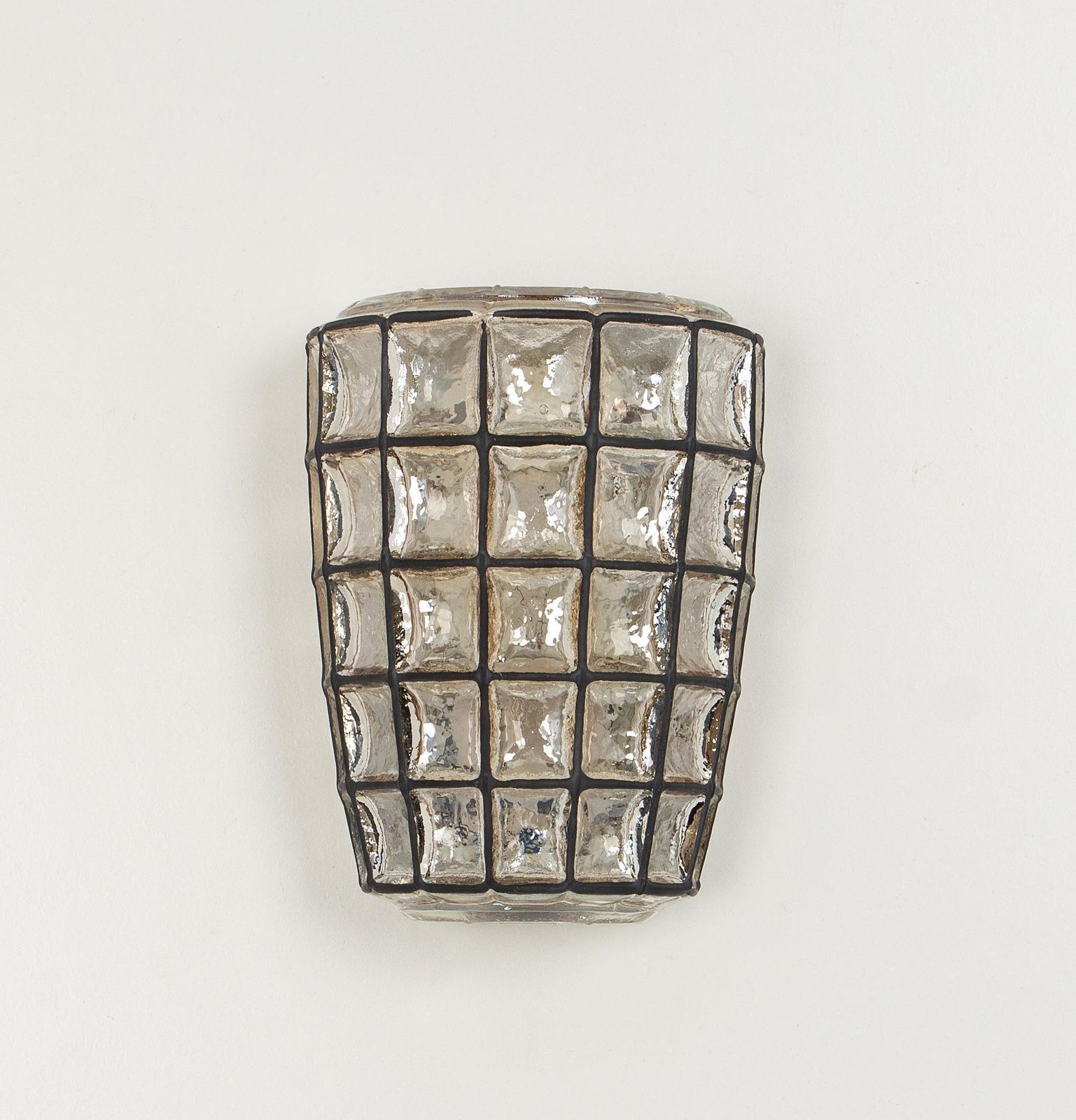 1 Of 2 Pairs Of  Wall Lights Sconces Iron Glass By Limburg, Germany, 1960s photo for sale