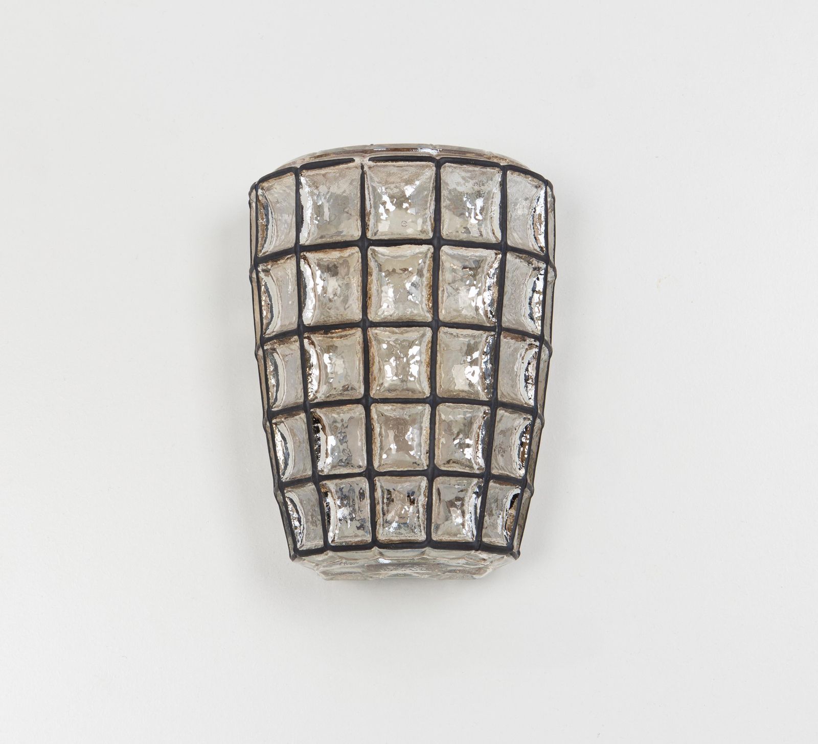 1 Of 2 Pairs Of  Wall Lights Sconces Iron Glass By Limburg, Germany, 1960s photo vinterior