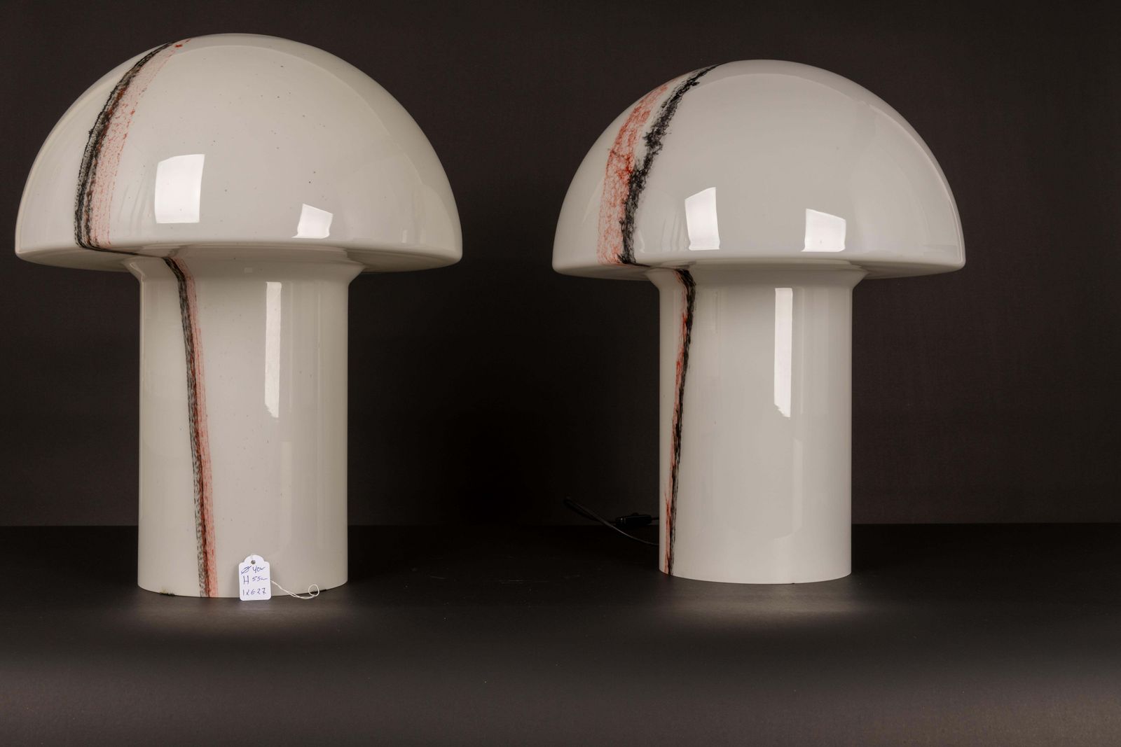 1 Of 3 Stunning Extra Large Glass Table Lamps By Peil & Putzler, Germany, 1970s photo Lighting