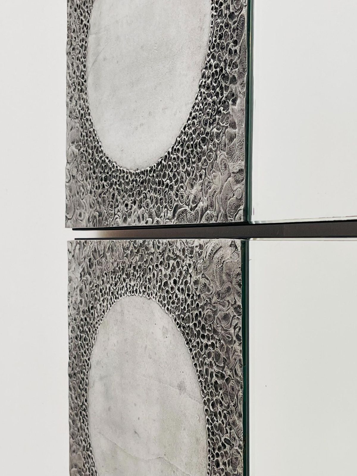 A Pair Of Cast Aluminium Mirror By Garinei Bia photo Home Decor
