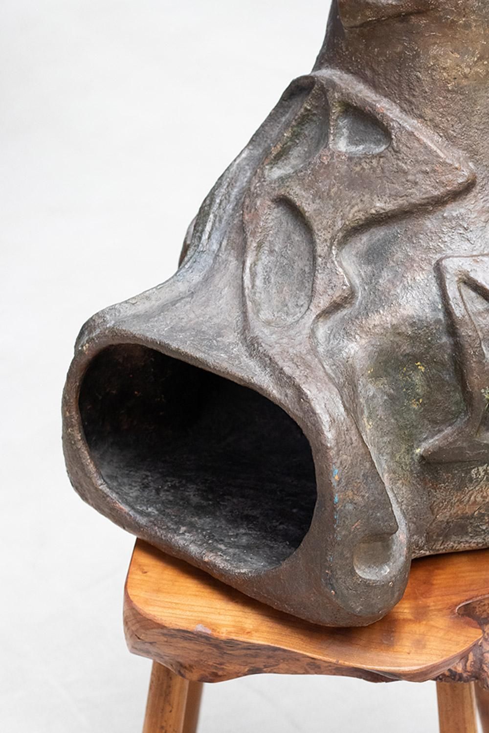 Clay Fireplace Prototype, 1957 photo vintage