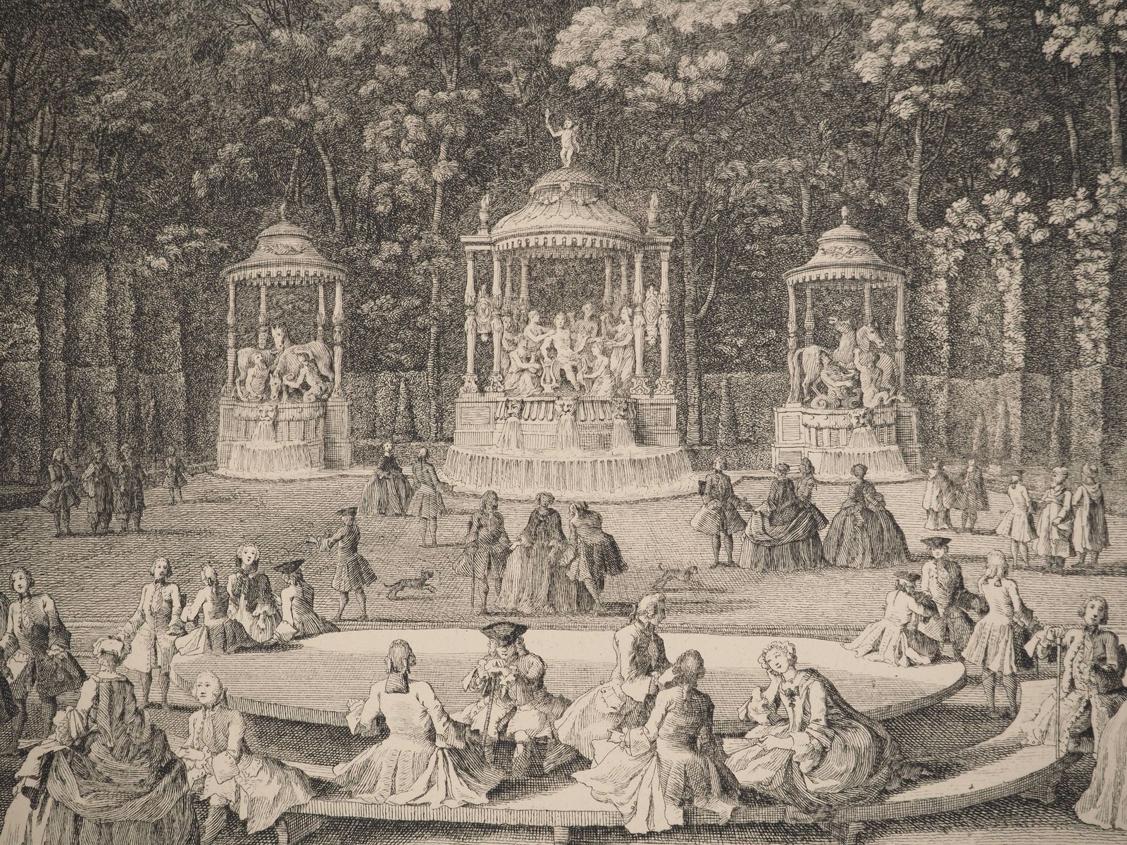 Versailles : The Fountains Of Apollo   Original Etching, Signed photo Art