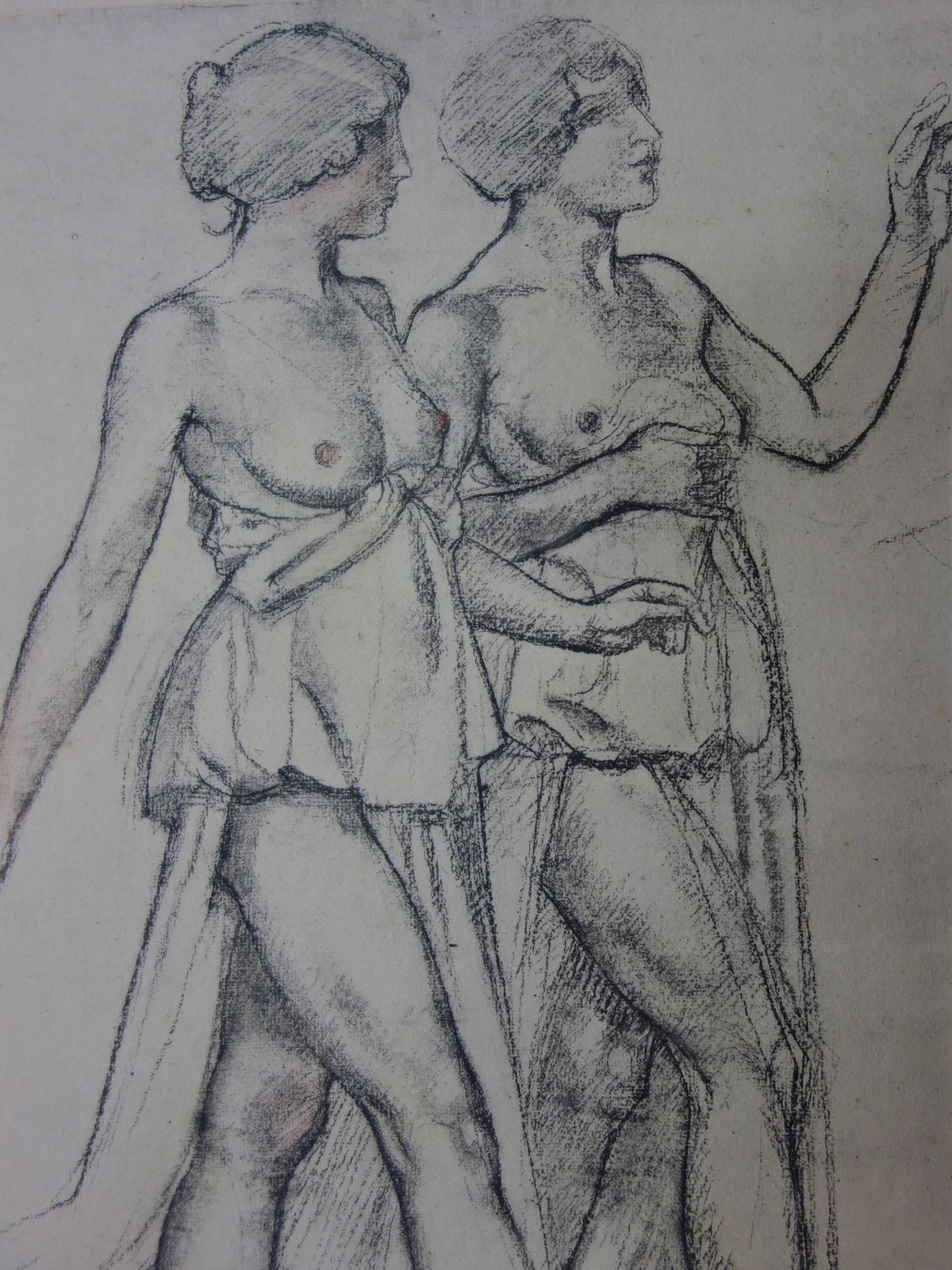 Maurice Denistwo Nudes Walking   Original Lithograph, 1918 photo furniture
