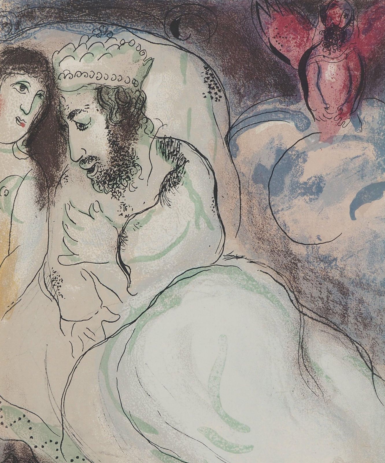 Marc Chagallthe Bible : The Dream Of Abimelech   Original Lithograph (Mourlot #239)1960