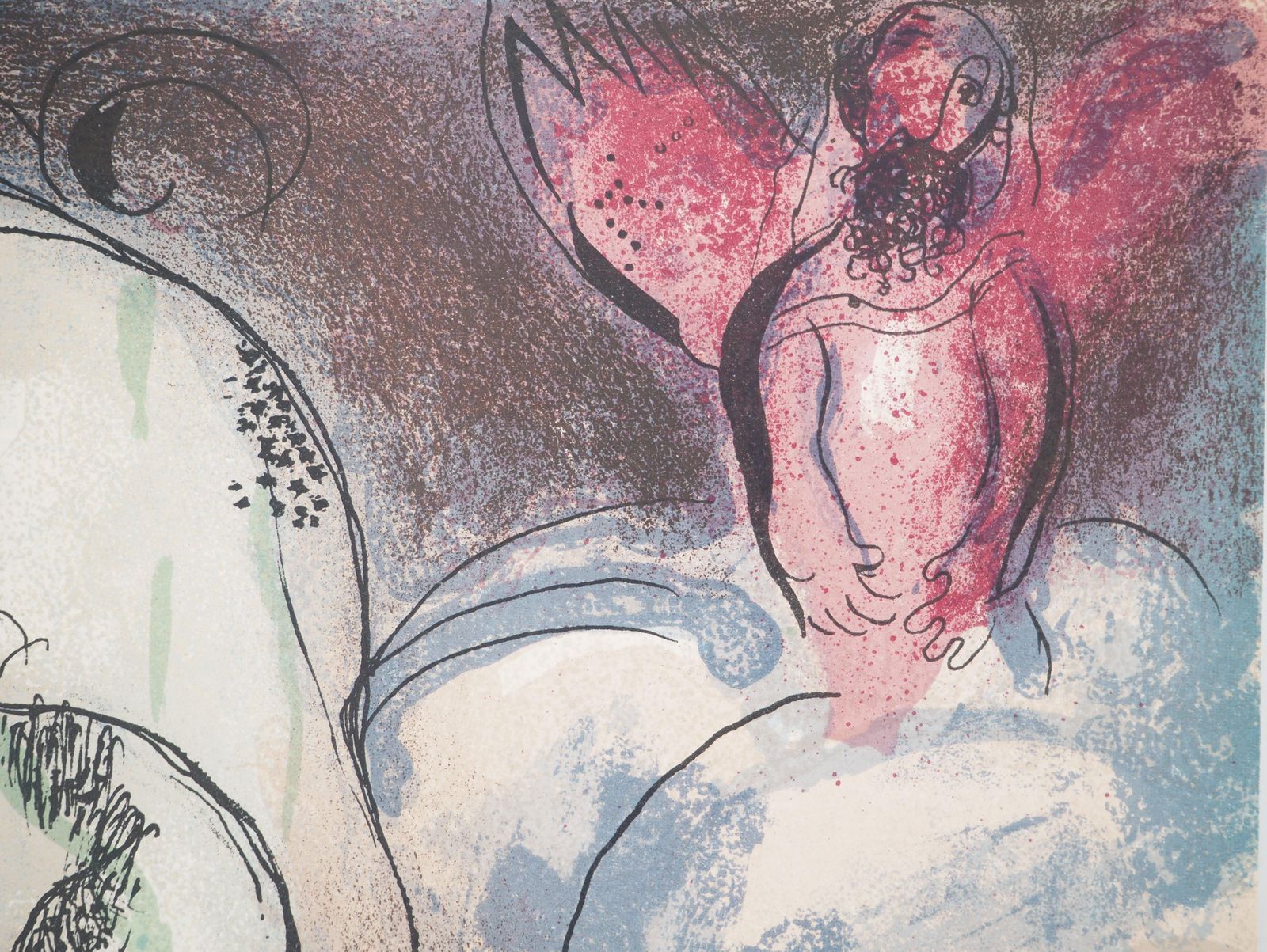 Marc Chagallthe Bible : The Dream Of Abimelech   Original Lithograph (Mourlot #239)1960 photo 343.0