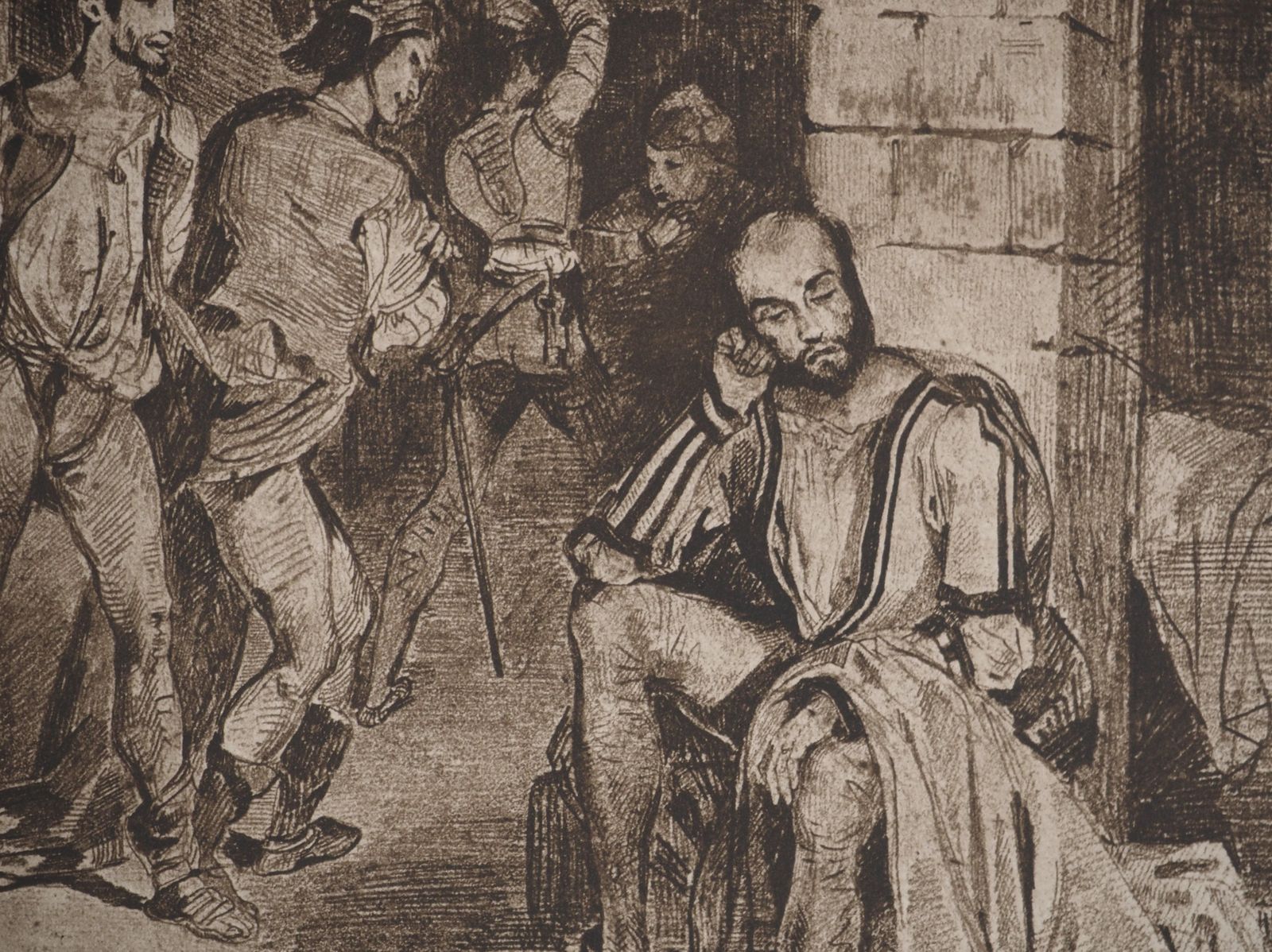 Eugène Delacroixthe Italian Poet Tasso In The Madhouse   Etching photo for sale
